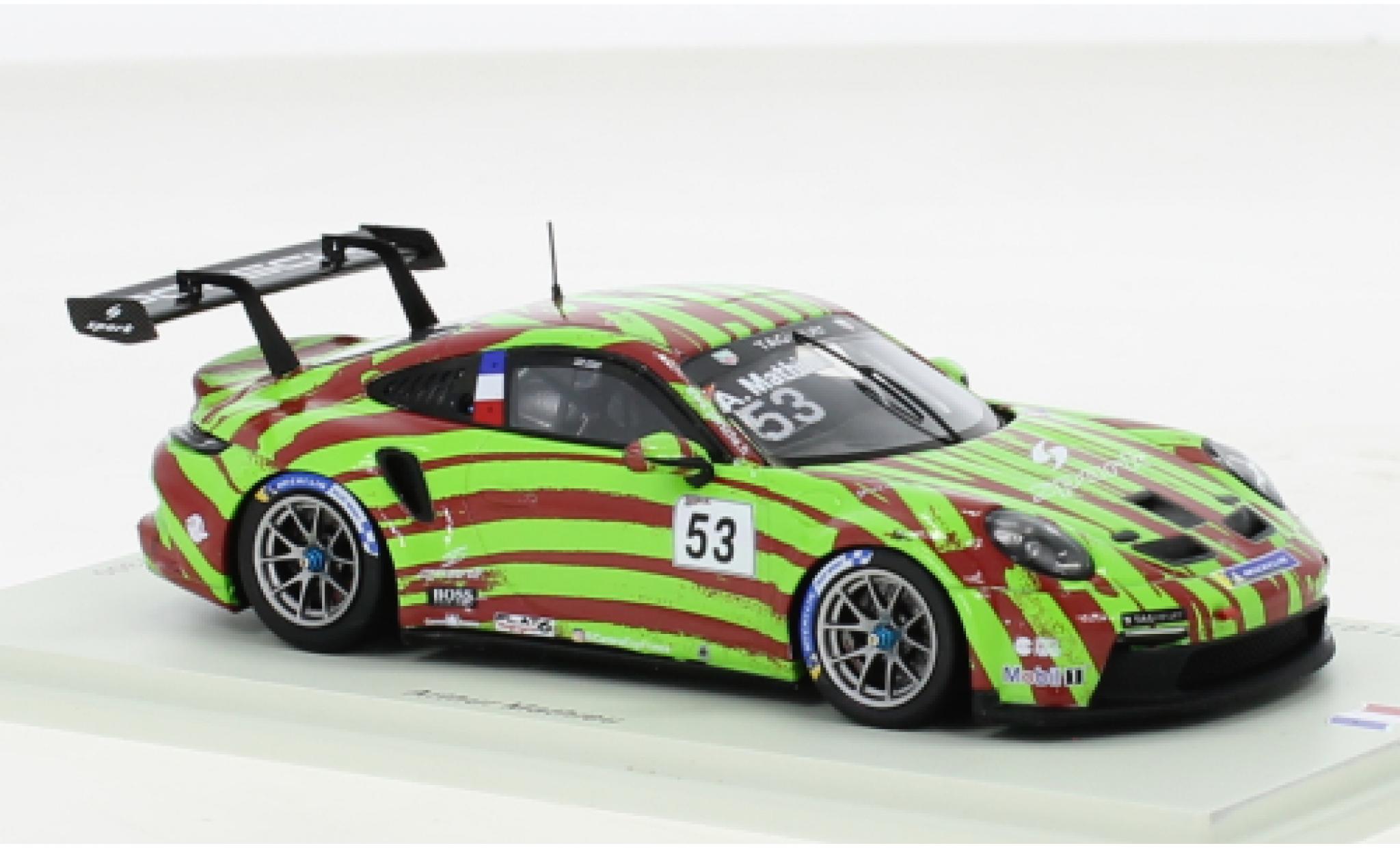 Porsche 991 GT3 Cup 1/43 Spark 911  No.53 Motorsport Carrera Cup France Barcelona 2021 diecast model cars