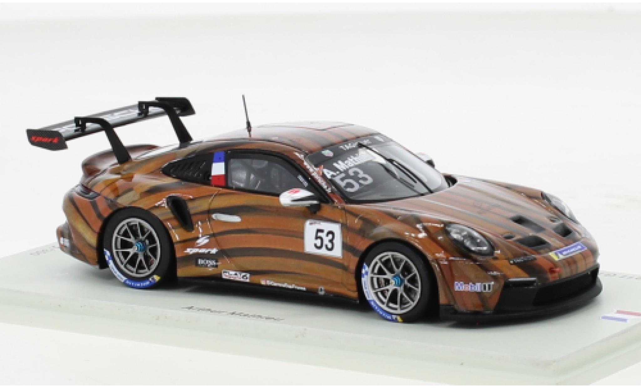 Porsche 991 GT3 Cup 1/43 Spark 911  No.53 Motorsport Carrera Cup France Paul Ricard 2021 diecast model cars