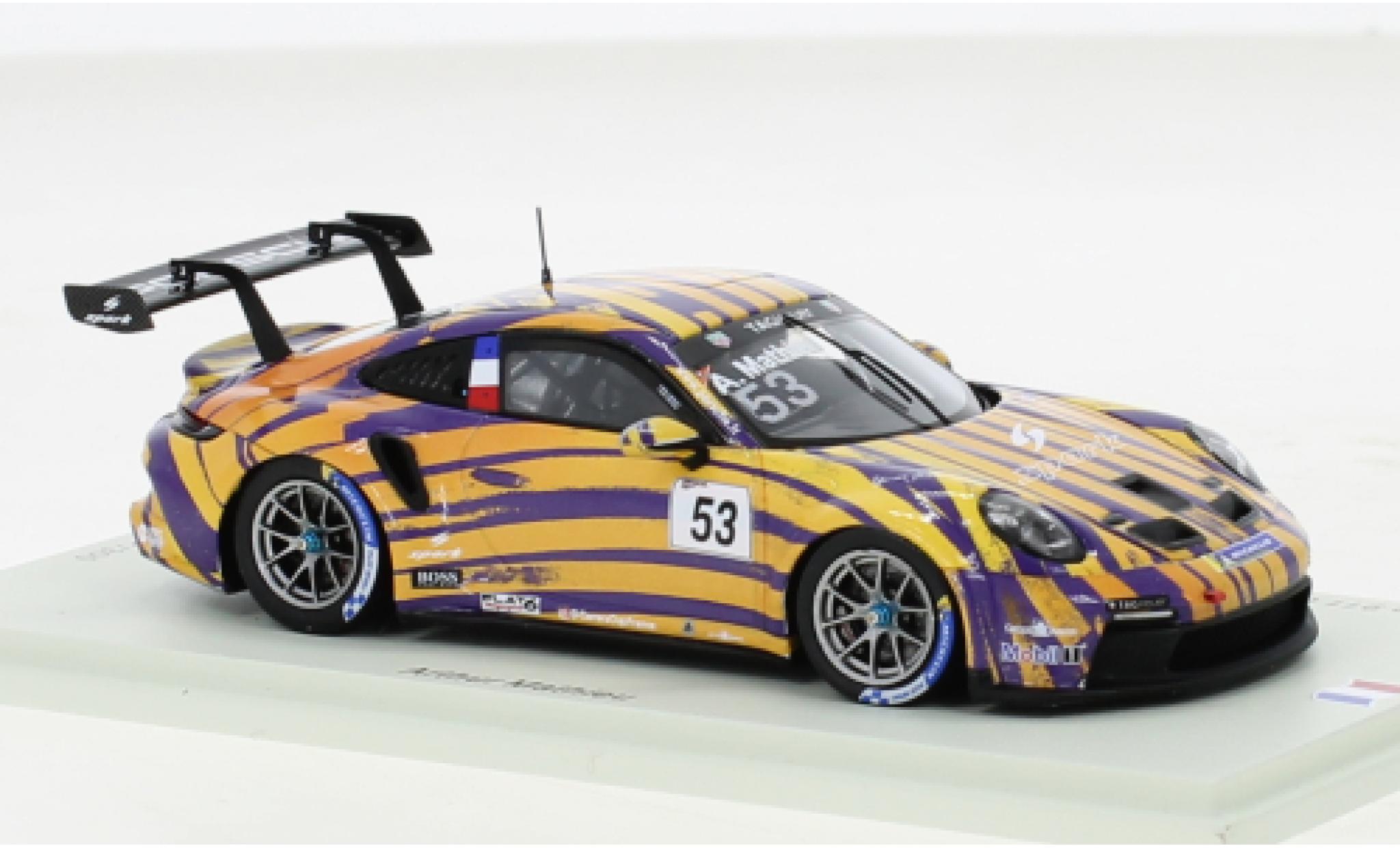 Porsche 991 GT3 Cup 1/43 Spark 911  No.53 Motorsport Carrera Cup France Spa 2021 diecast model cars