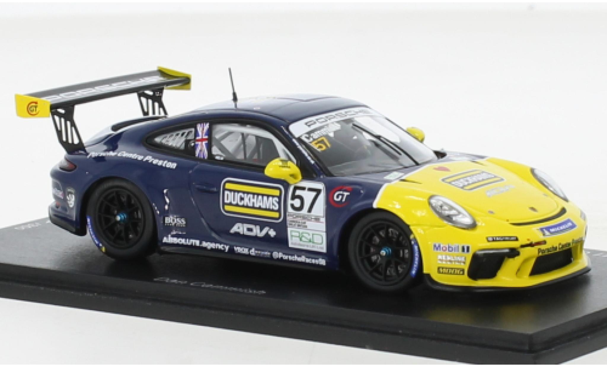 Porsche 991 GT3 Cup 1/43 Spark 911  No.57 Carrera Cup Great Britain 2021 diecast model cars