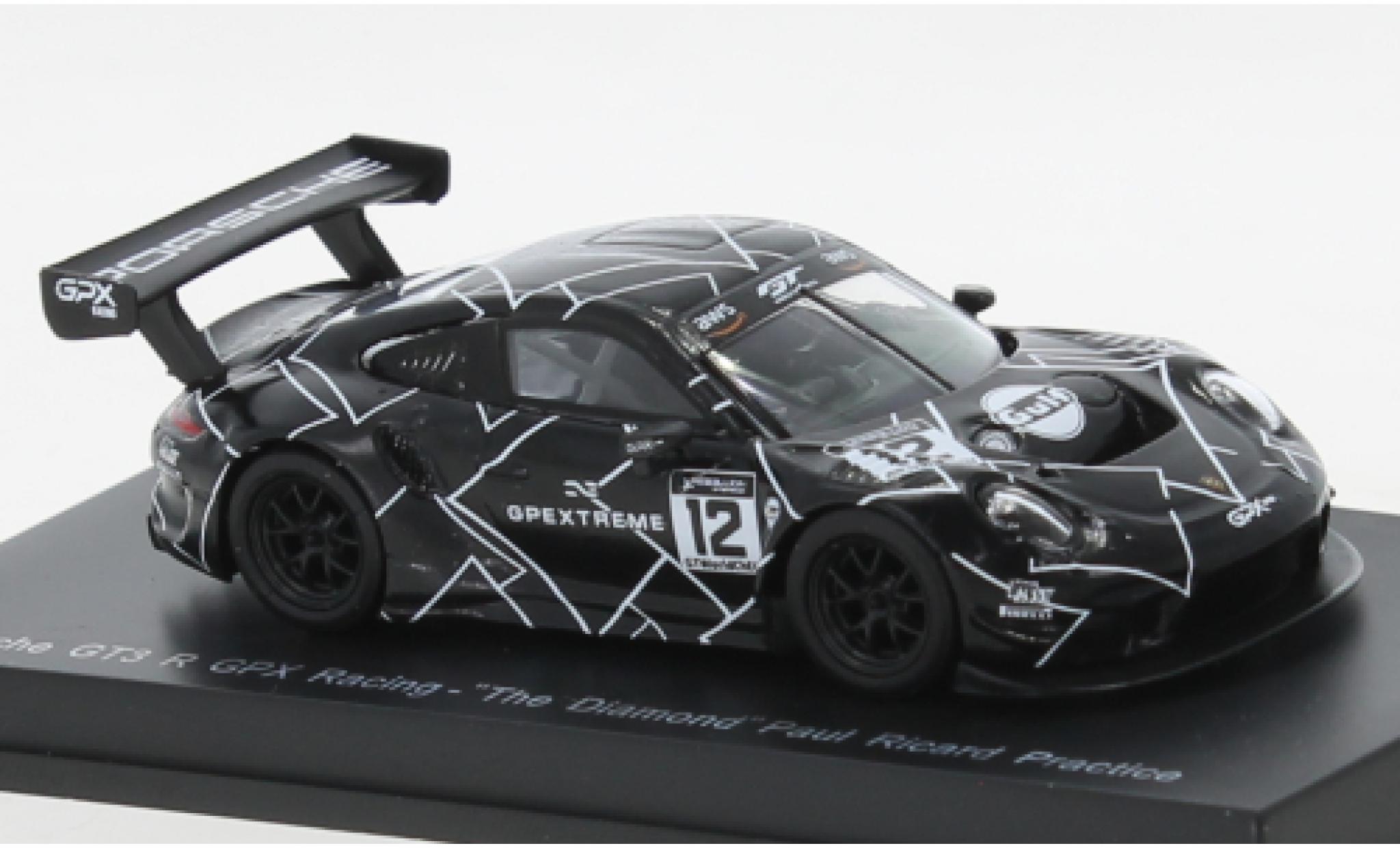 Porsche 991 GT3 R 1/64 Spark 911  No.12 GPX Racing The Diamond Test Paul Ricard diecast model cars