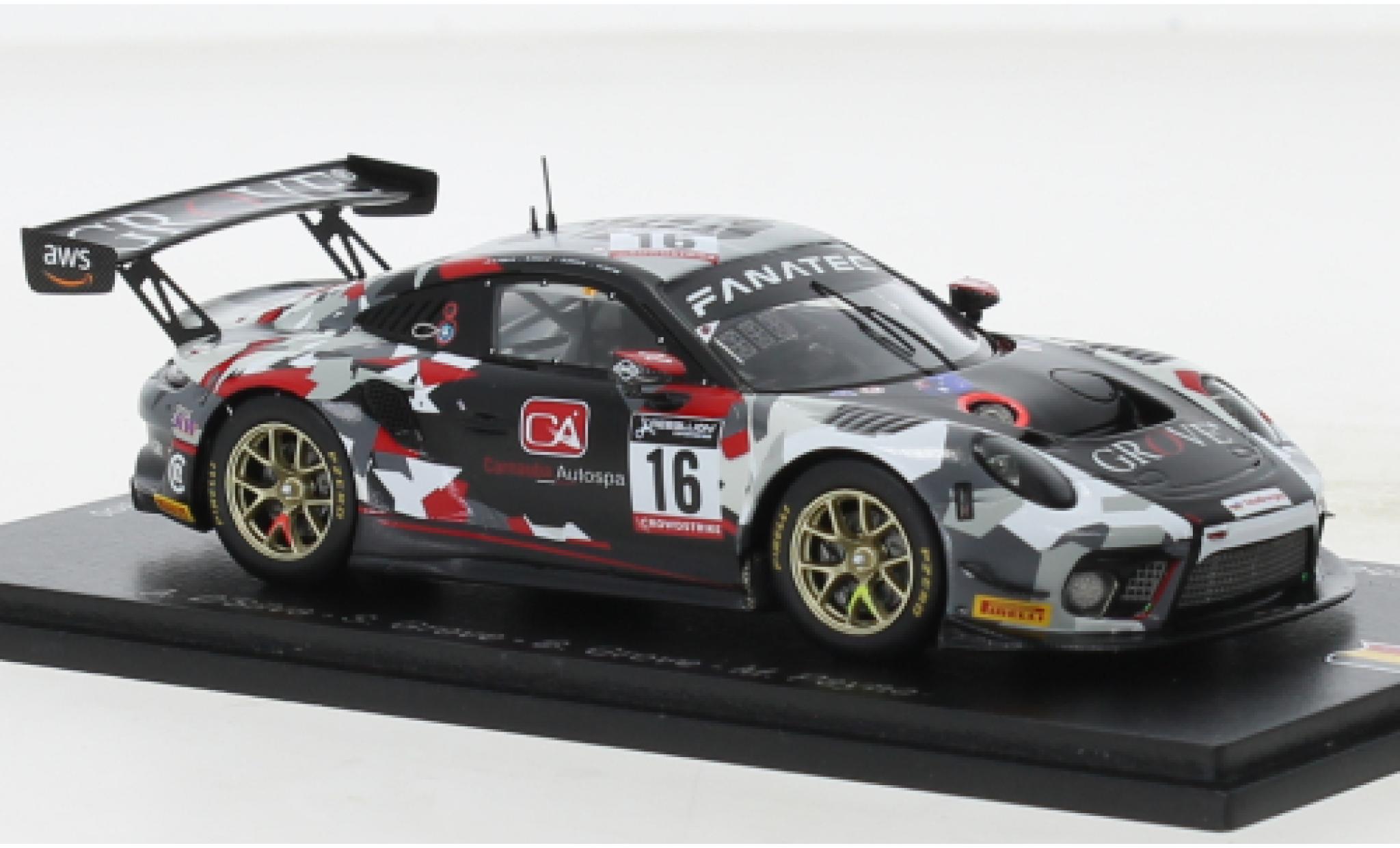 Porsche 991 GT3 R 1/43 Spark 911  No.16 Earl Bamber Motorsport 24h Spa 2022 diecast model cars