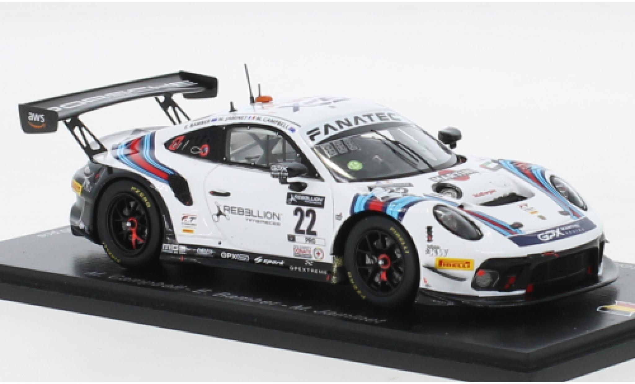 Porsche 991 GT3 R 1/43 Spark 911  No.22 GPX Martini Racing Martini 24h Spa 2021 diecast model cars