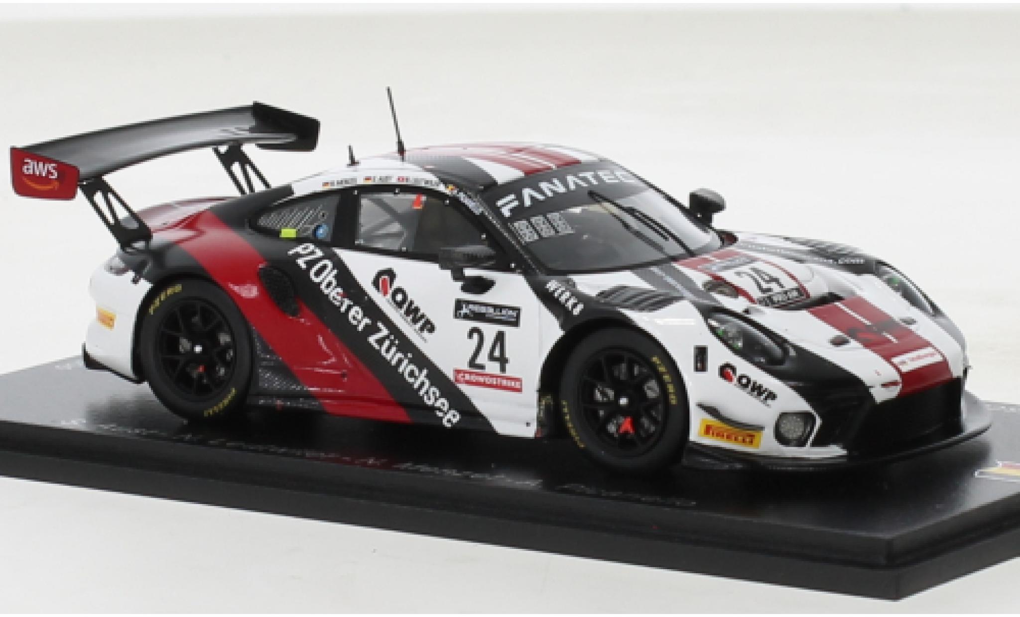 Porsche 991 GT3 R 1/43 Spark 911  No.24 Herberth Motorsport 24h Spa 2022 diecast model cars