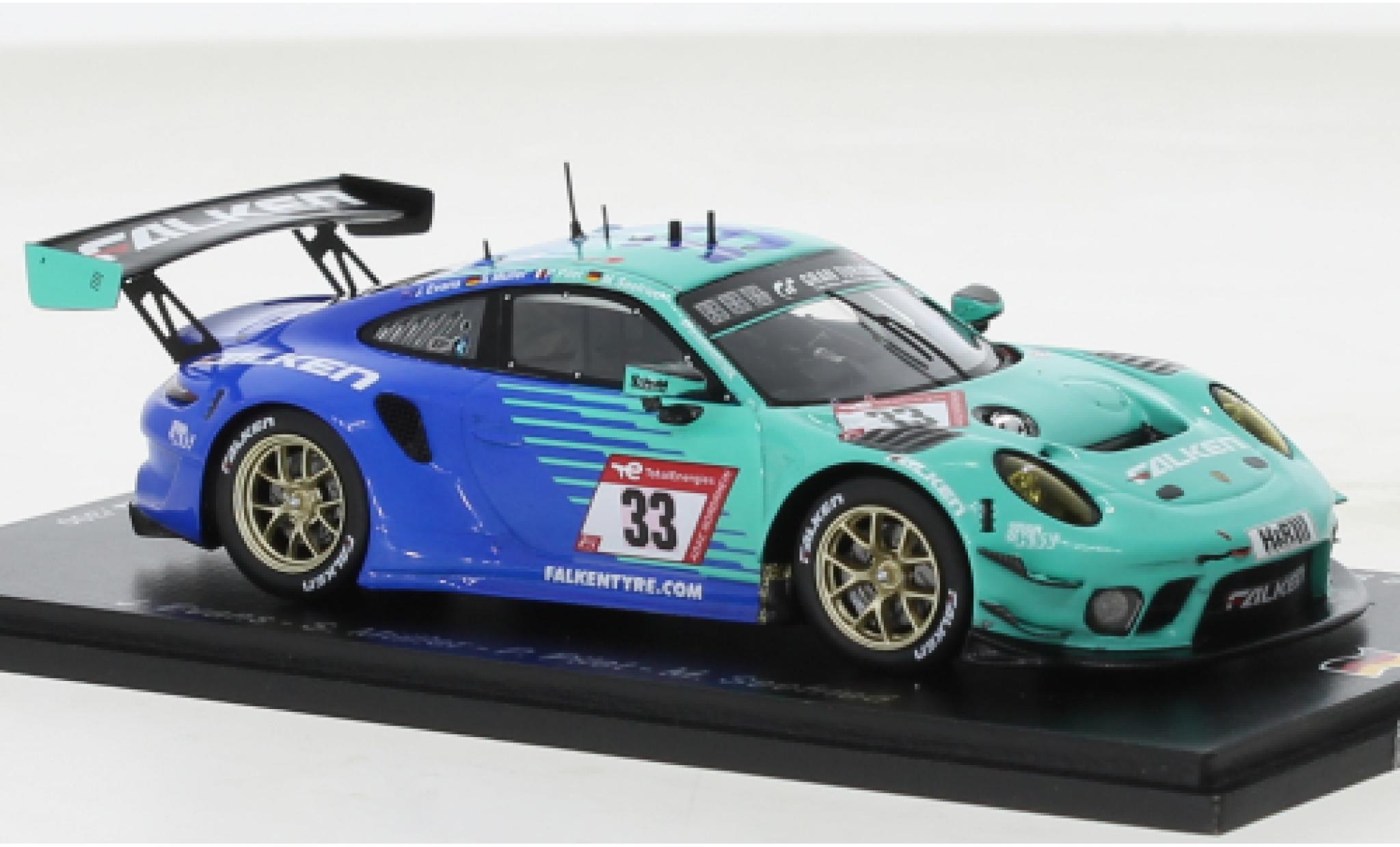 Porsche 991 GT3 R 1/43 Spark 911  No.33 Falken Motorsports Falken 24h N&uuml;rburgring 2022 diecast model cars