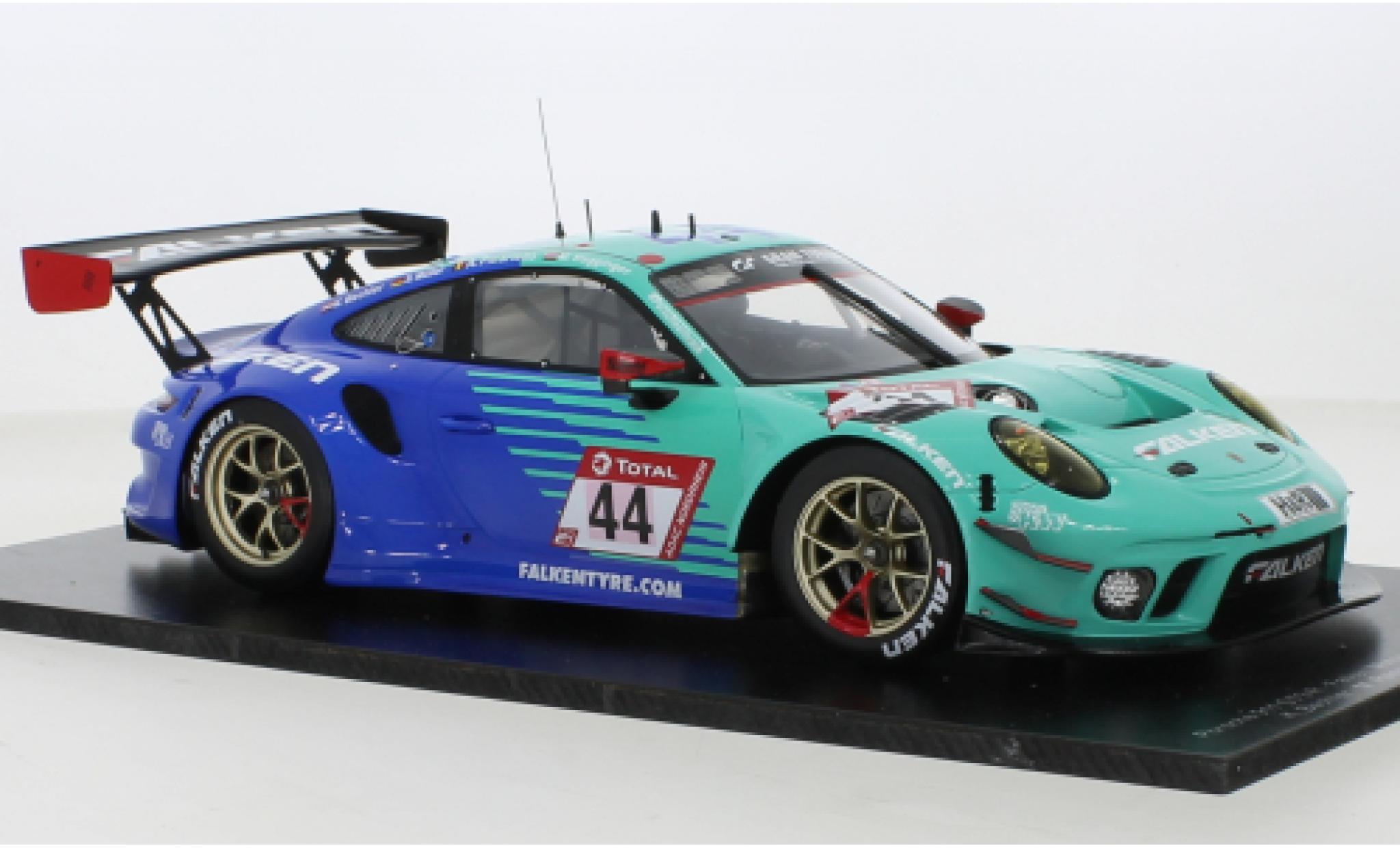 Porsche 991 GT3 R 1/18 Spark 911  No.44 Falken Motorsports Falken 24h N&uuml;rburgring 2021 diecast model cars