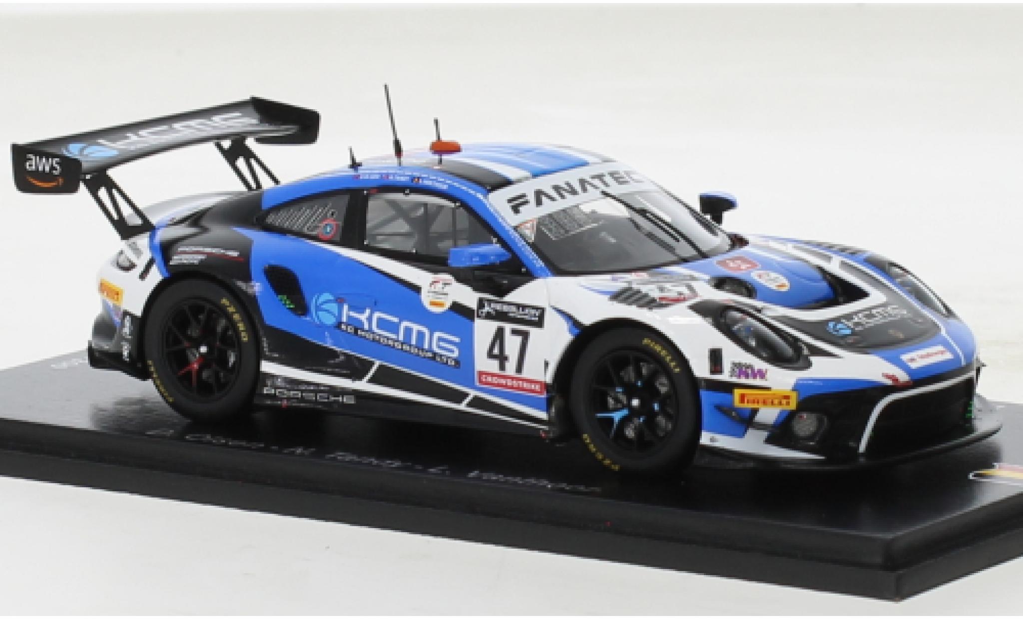 Porsche 991 GT3 R 1/43 Spark 911  No.47 KCMG 24h Spa 2022 diecast model cars