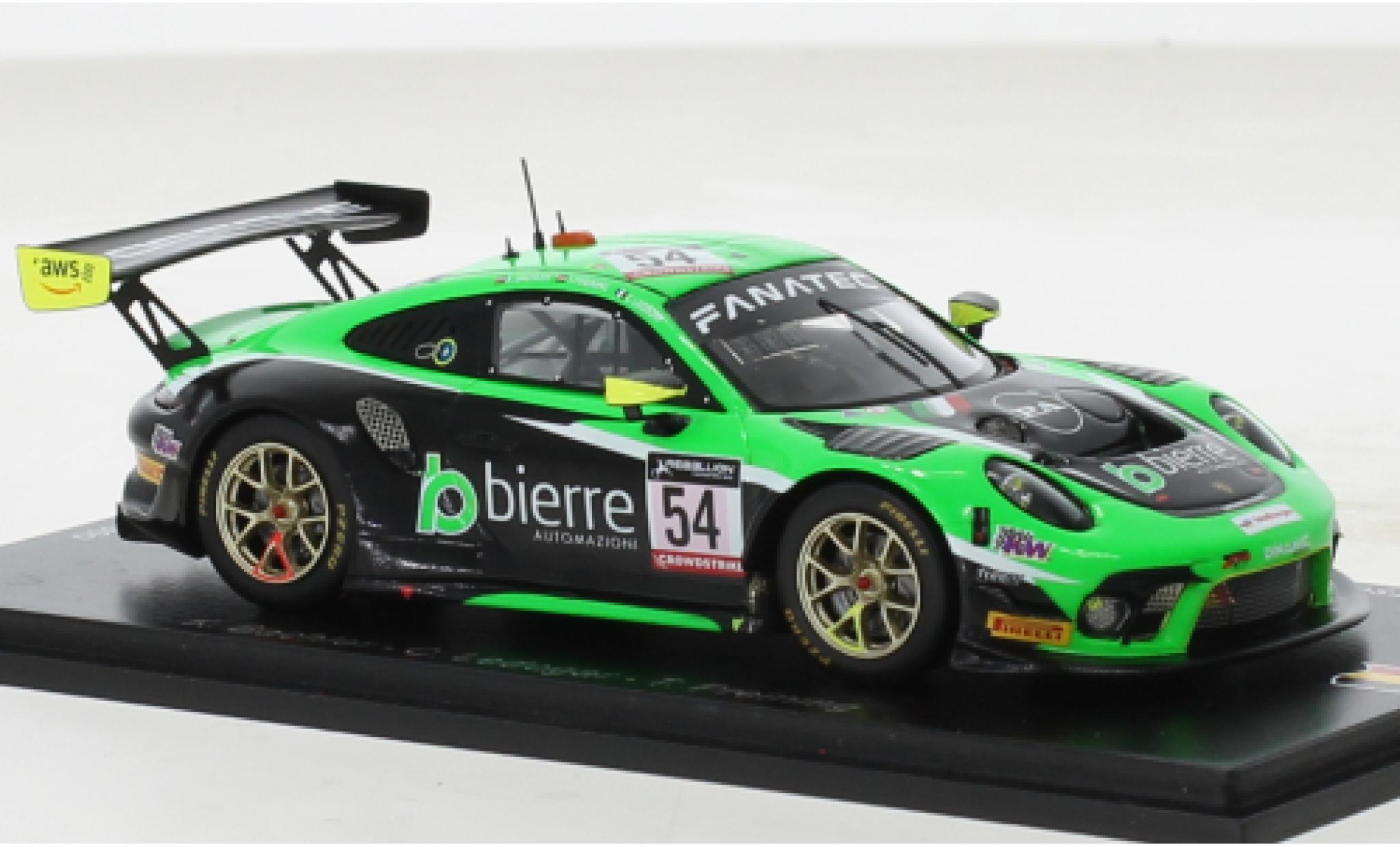 Porsche 991 GT3 R 1/43 Spark 911  No.54 Dinamic Motorsport 24h Spa 2022 diecast model cars