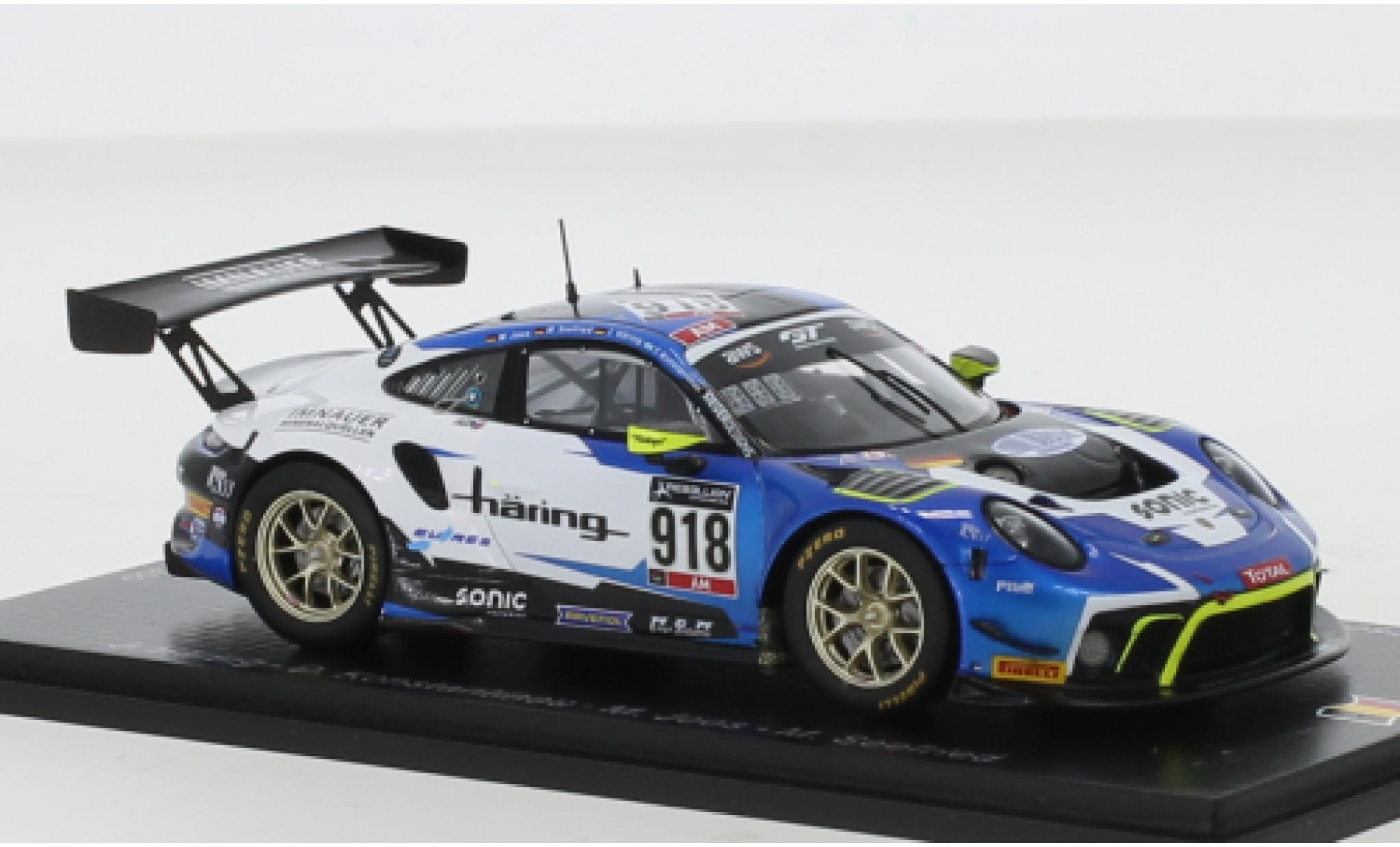 Porsche 992 GT3 R 1/43 Spark 911 (991) No.918 Herberth Motorsport 24h Spa 2020 diecast model cars