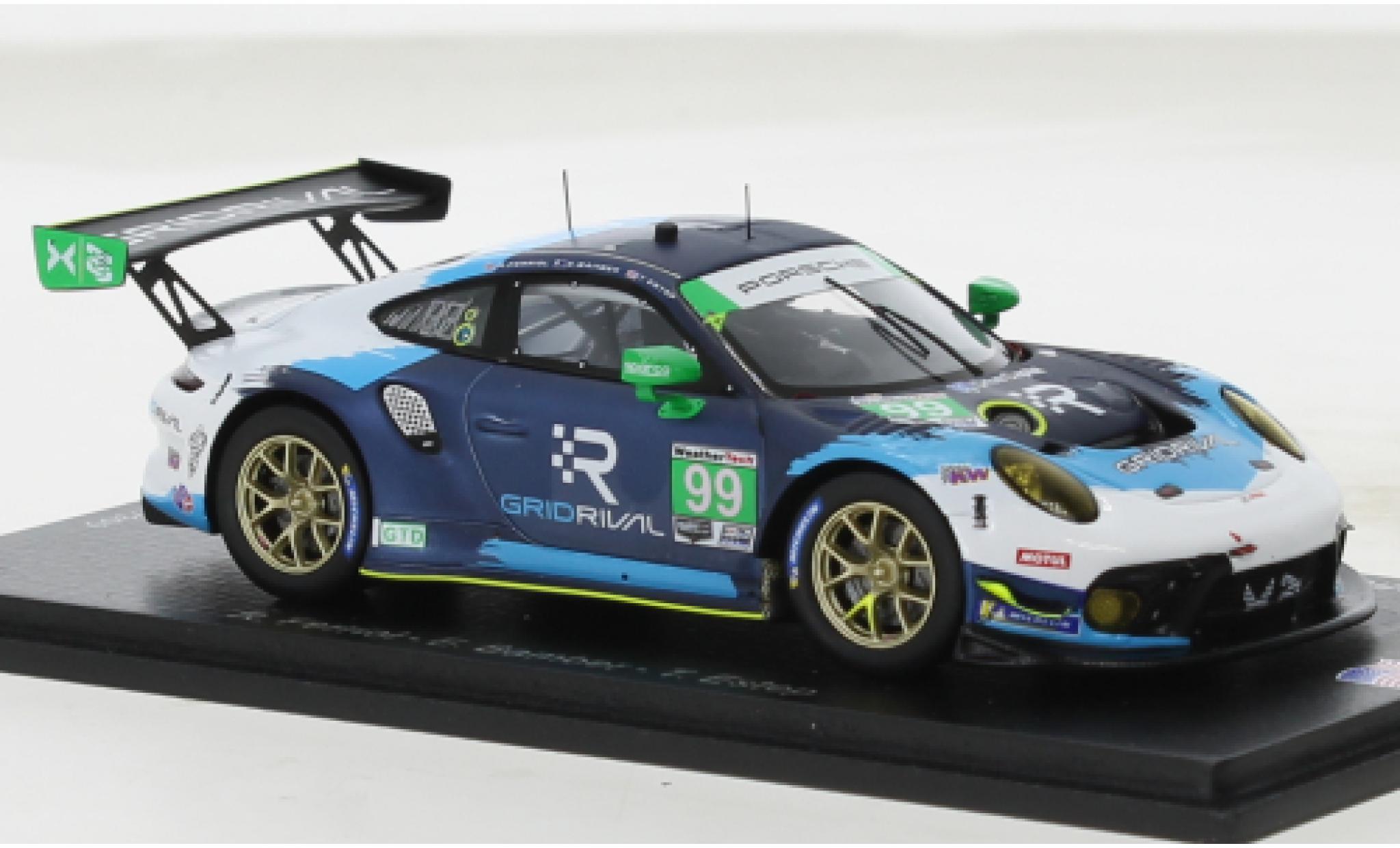 Porsche 991 GT3 R 1/43 Spark 911  No.99 Team Hardpoint EBM IMSA 12h Sebring 2021 diecast model cars