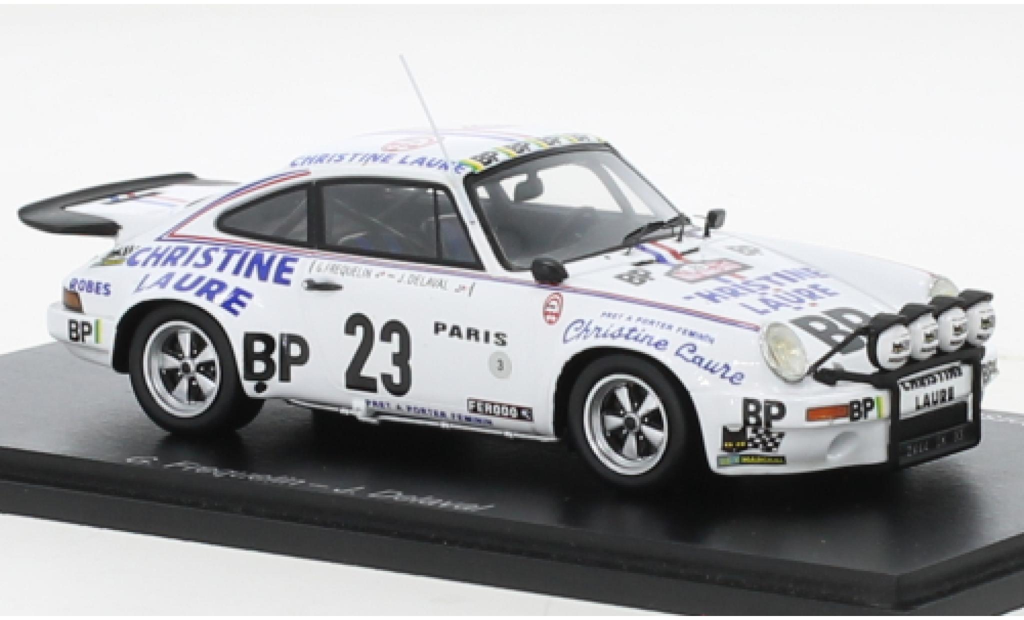 Porsche 930 RS 1/43 Spark 911 Carrera 3.0 No.23 Christine Laure Rally WM Rally Monte Carlo 1976 diecast model cars