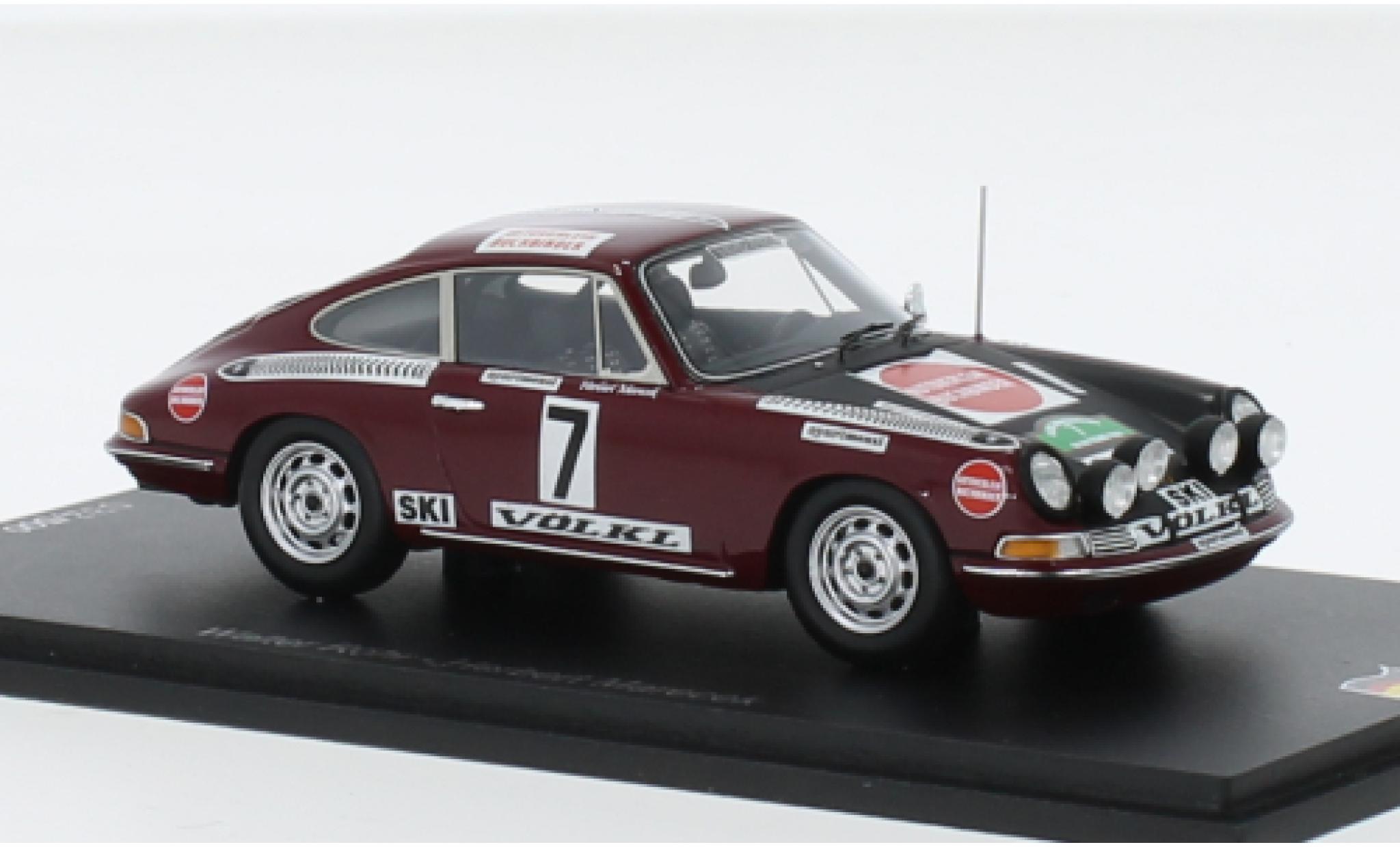 Porsche 911 1/43 Spark No.7 Rally Bavaria 1970 diecast model cars