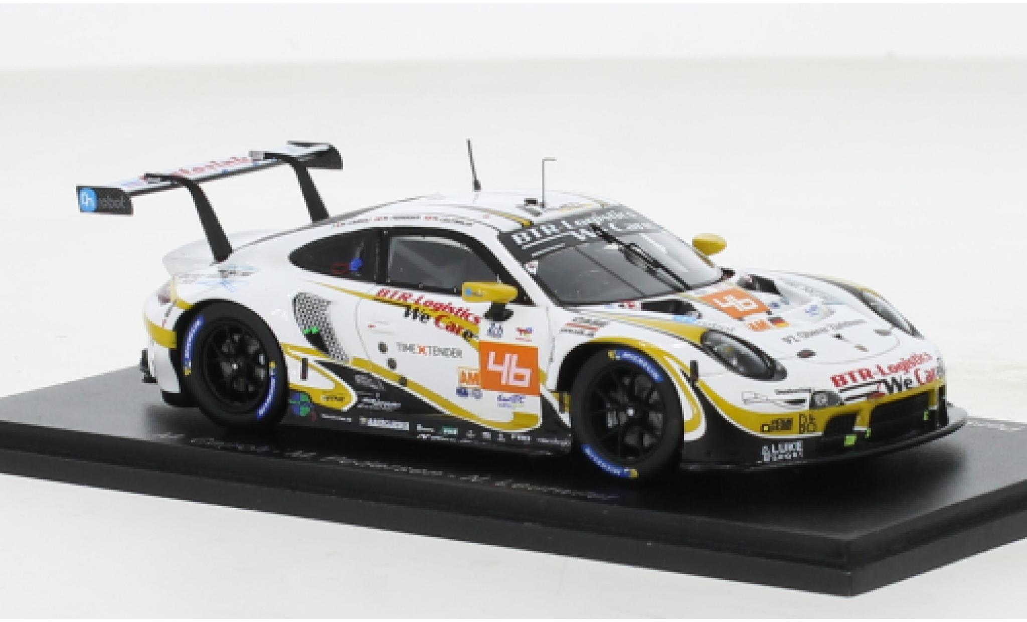 Porsche 911 1/43 Spark RSR-19 No.46 Team Project 1 24h Le Mans 2022 diecast model cars