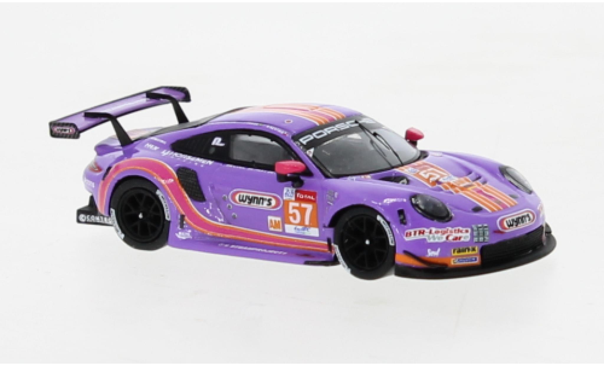 Porsche 992 RSR 1/87 Spark 911 -19 No.57 Team Project 1 24h Le Mans 2020 diecast model cars
