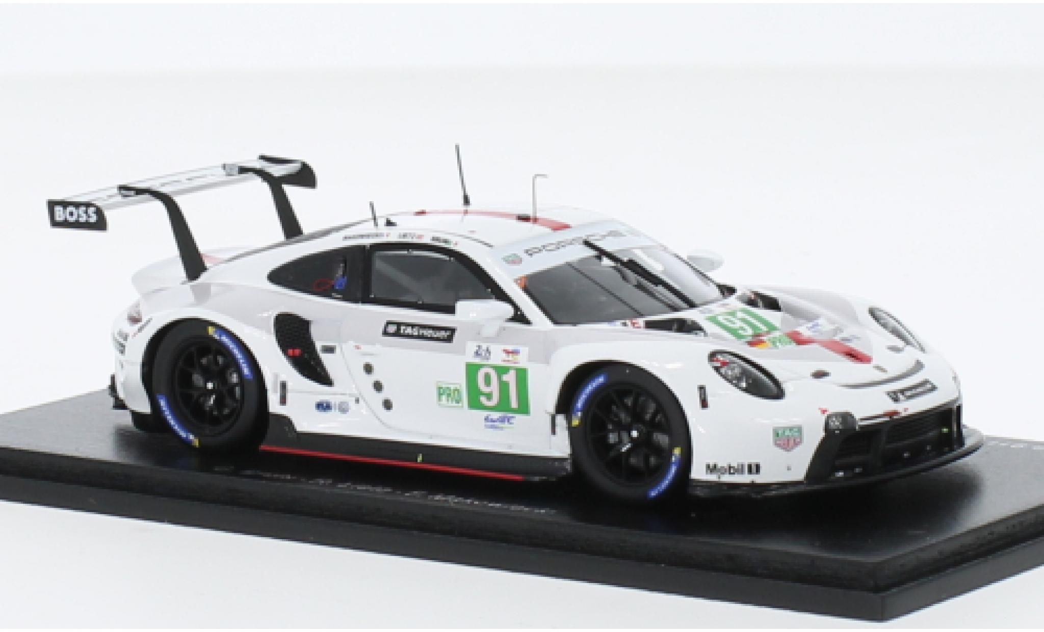 Porsche 911 1/43 Spark RSR-19 No.91 GT Team 24h Le Mans 2022 diecast model cars