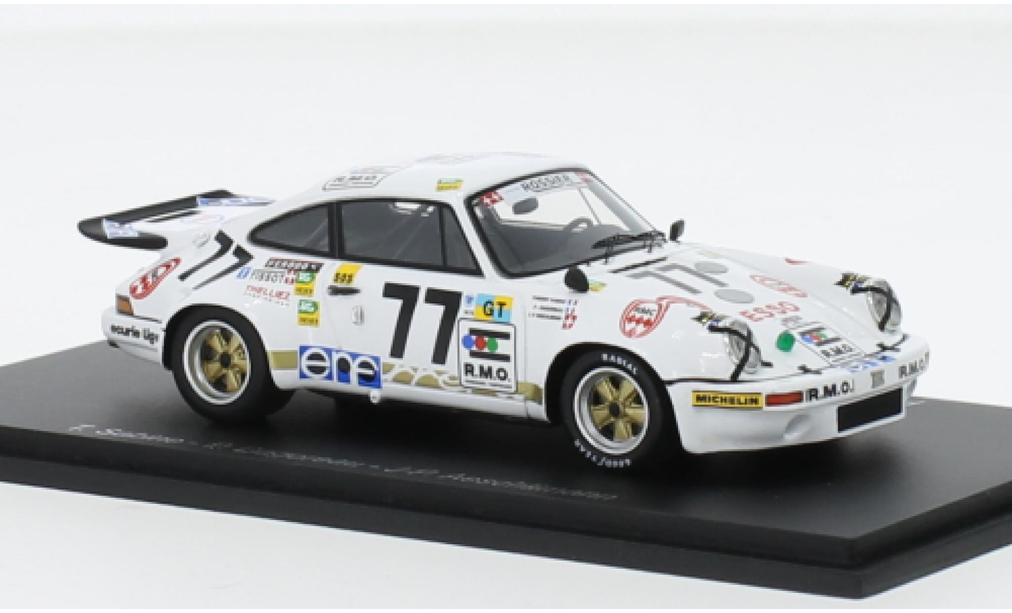 Porsche 930 RSR 1/43 Spark 911 3.0 No.77 24h Le Mans 1975 diecast model cars