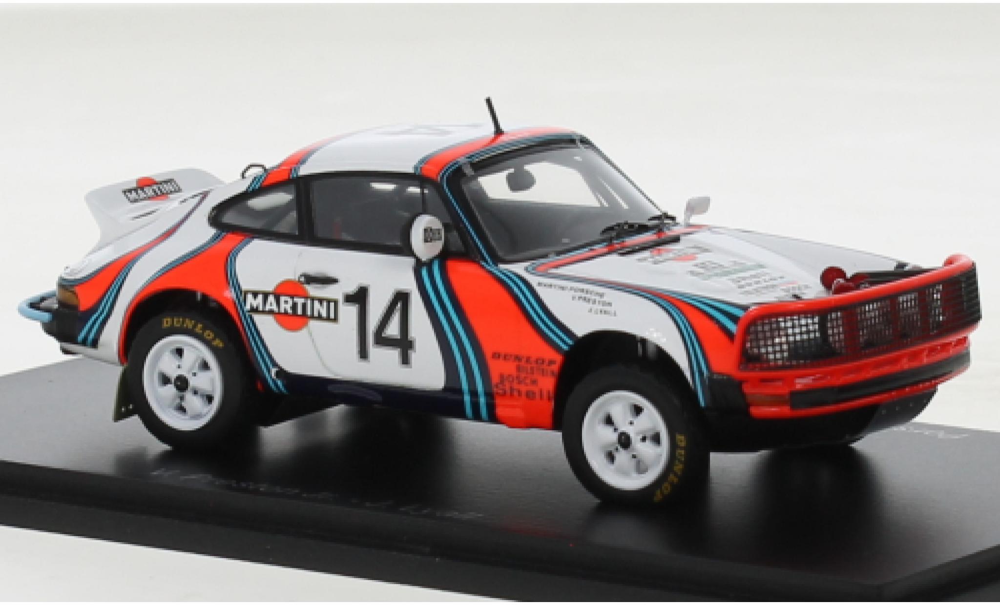 Porsche 930 1/43 Spark 911 SC 3.0 No.14 Martini Rally WM Safari Rally 1978 diecast model cars