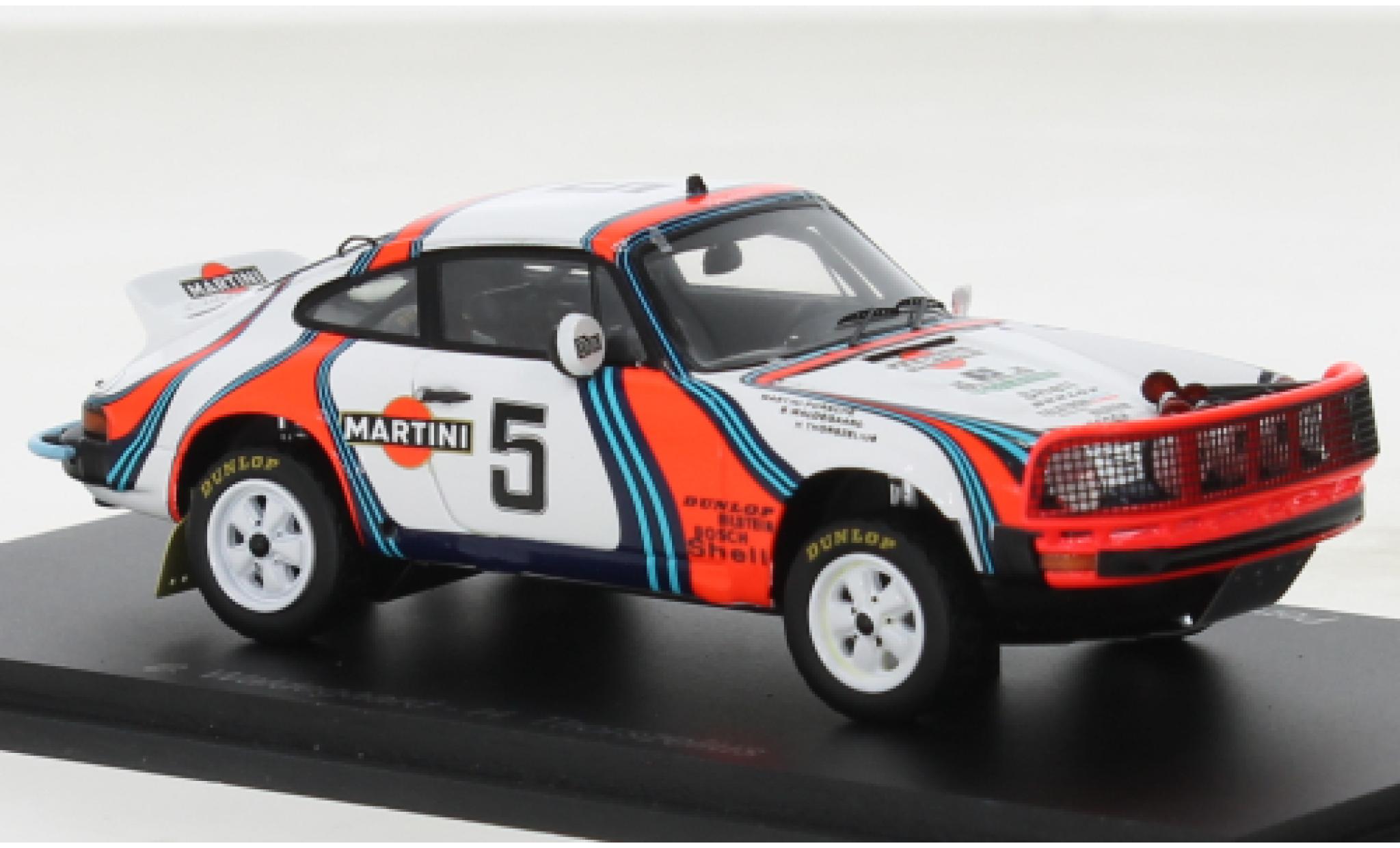 Porsche 930 1/43 Spark 911 SC 3.0 No.5 Martini Rally WM Safari Rally 1978 diecast model cars
