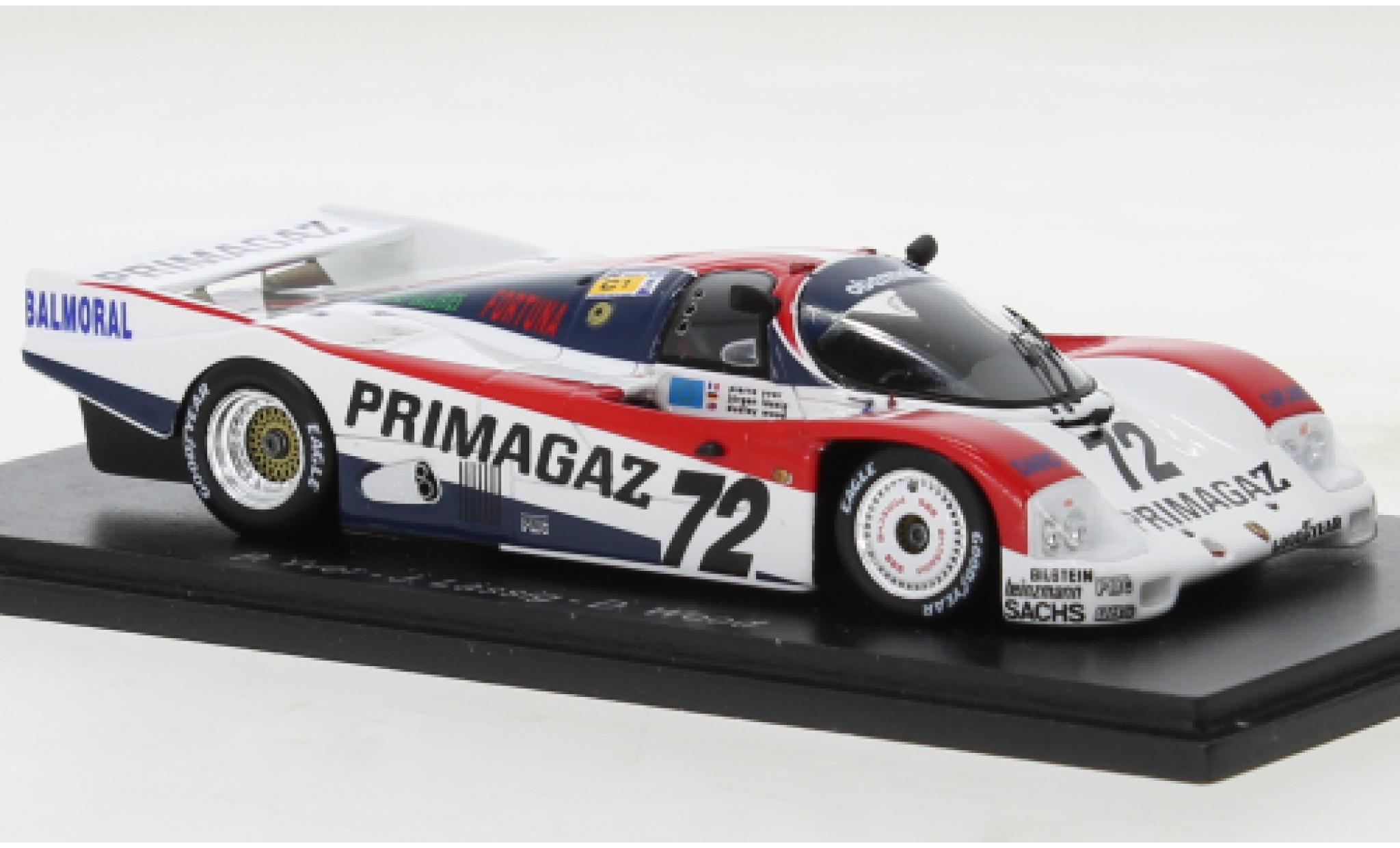 Porsche 962 1988 1/43 Spark C No.72 24h Le Mans diecast model cars