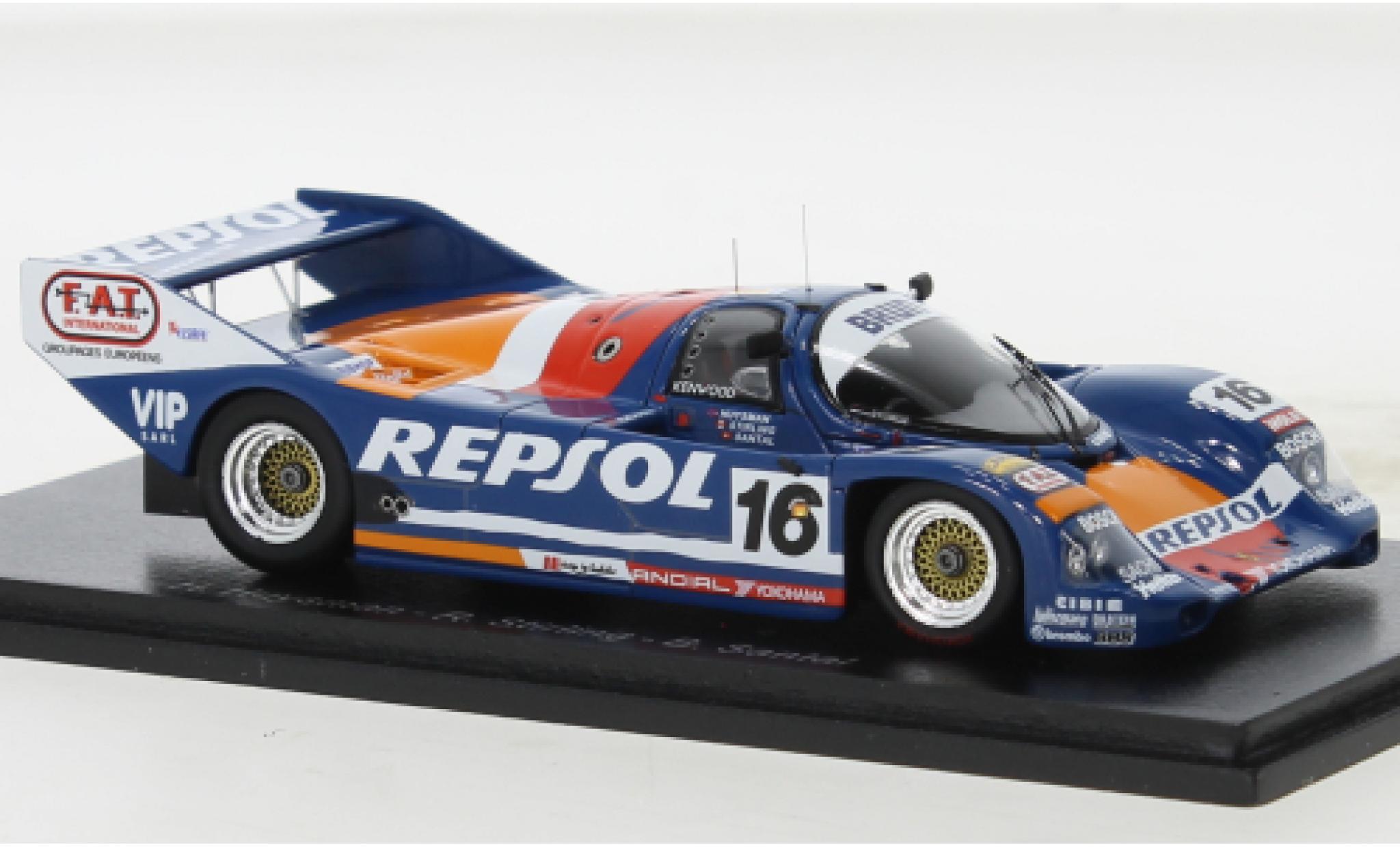 Porsche 962 1991 1/43 Spark C No.16 Repsol 24h Le Mans diecast model cars