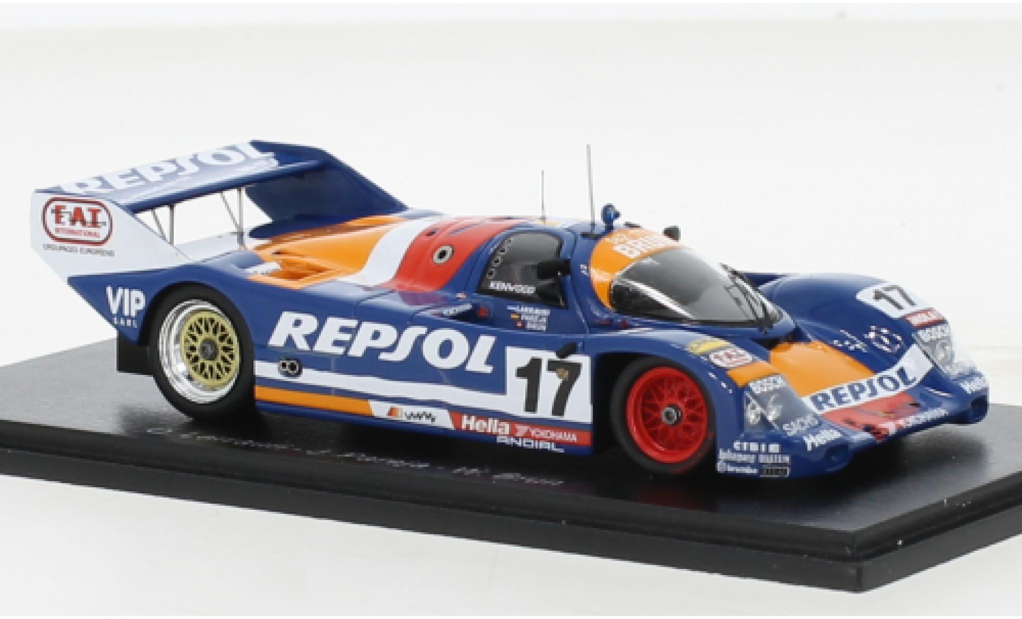 Porsche 962 1991 1/43 Spark C RHD No.17 Brun Motorsport Repsol 24h Le Mans diecast model cars