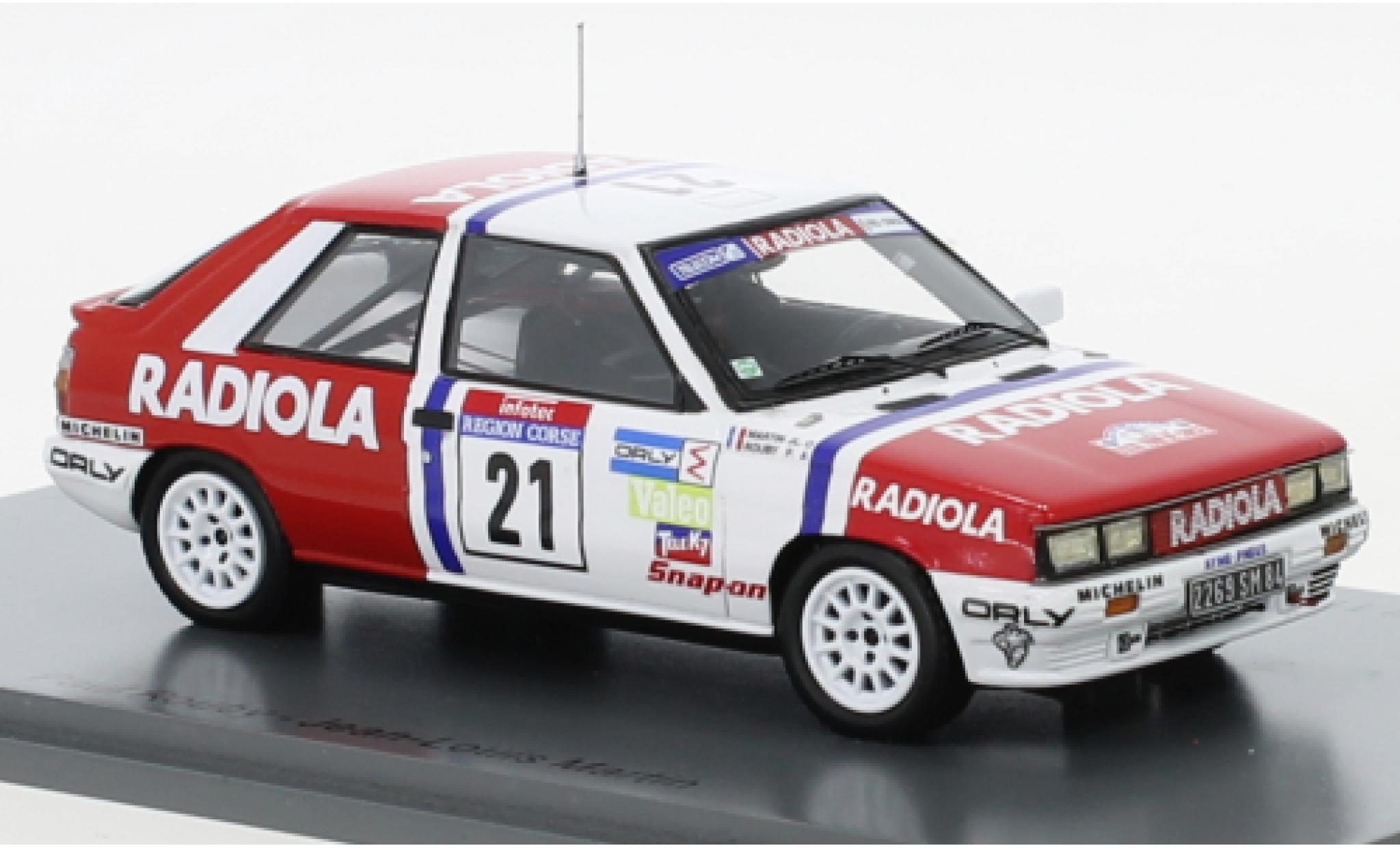 Renault 11 1/43 Spark Turbo No.21 Rally WM Tour de Corse 1987 diecast model cars