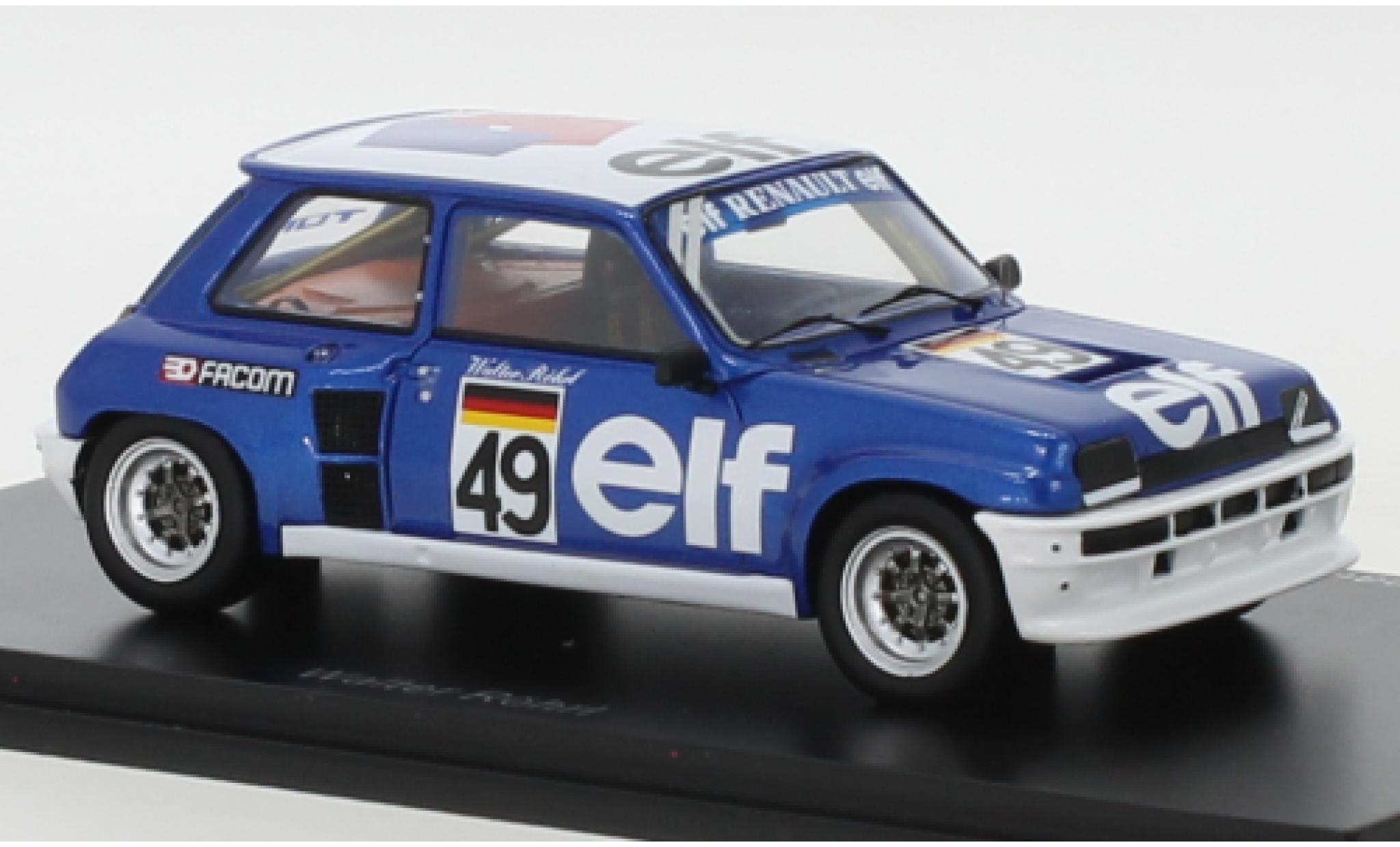 Renault 5 1/43 Spark Turbo No.49 Turbo Eurocup 1981 diecast model cars