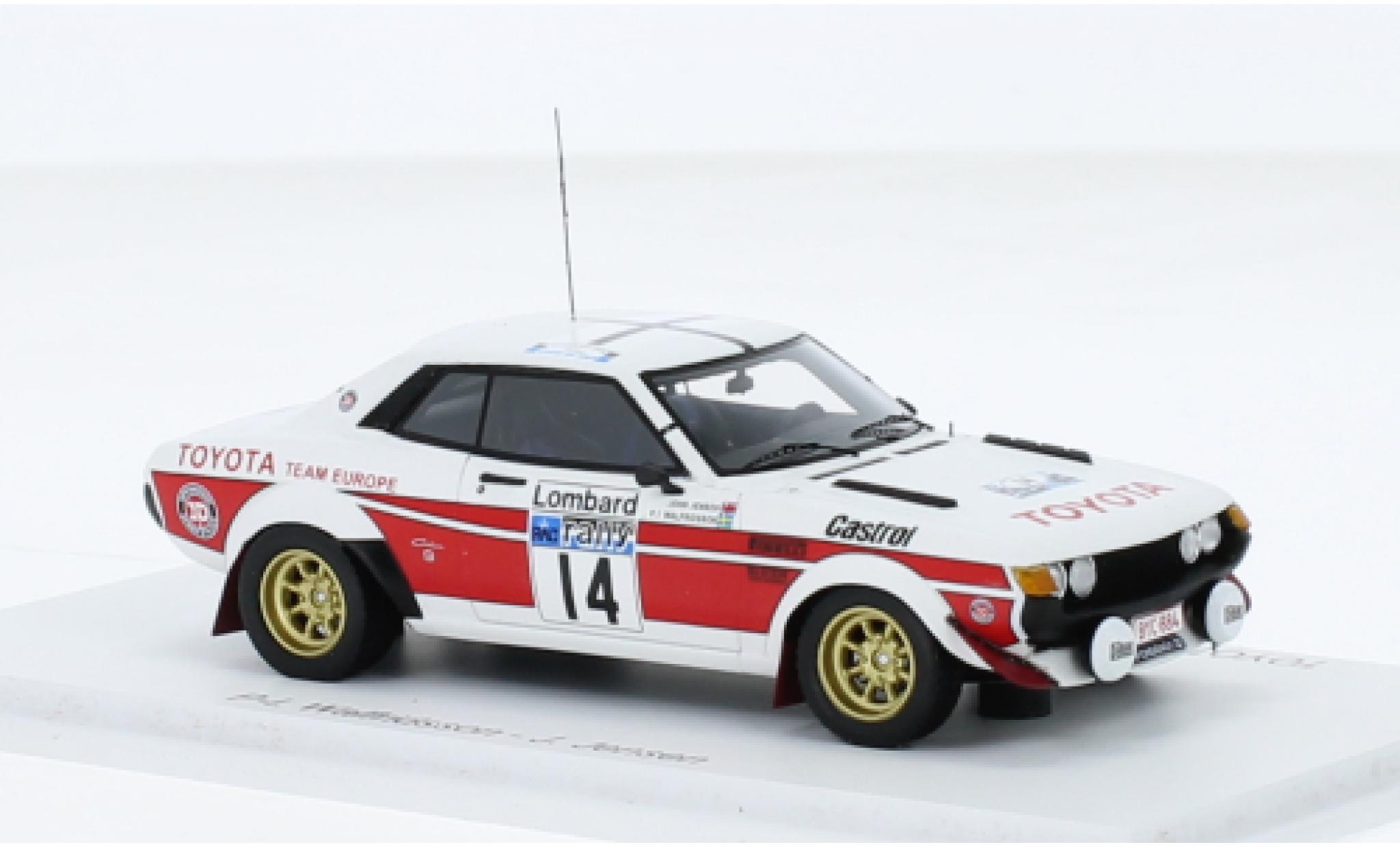 Toyota Celica 1/43 Spark 2000 GT (TA22) No.14 Rally WM RAC Rally 1977 diecast model cars