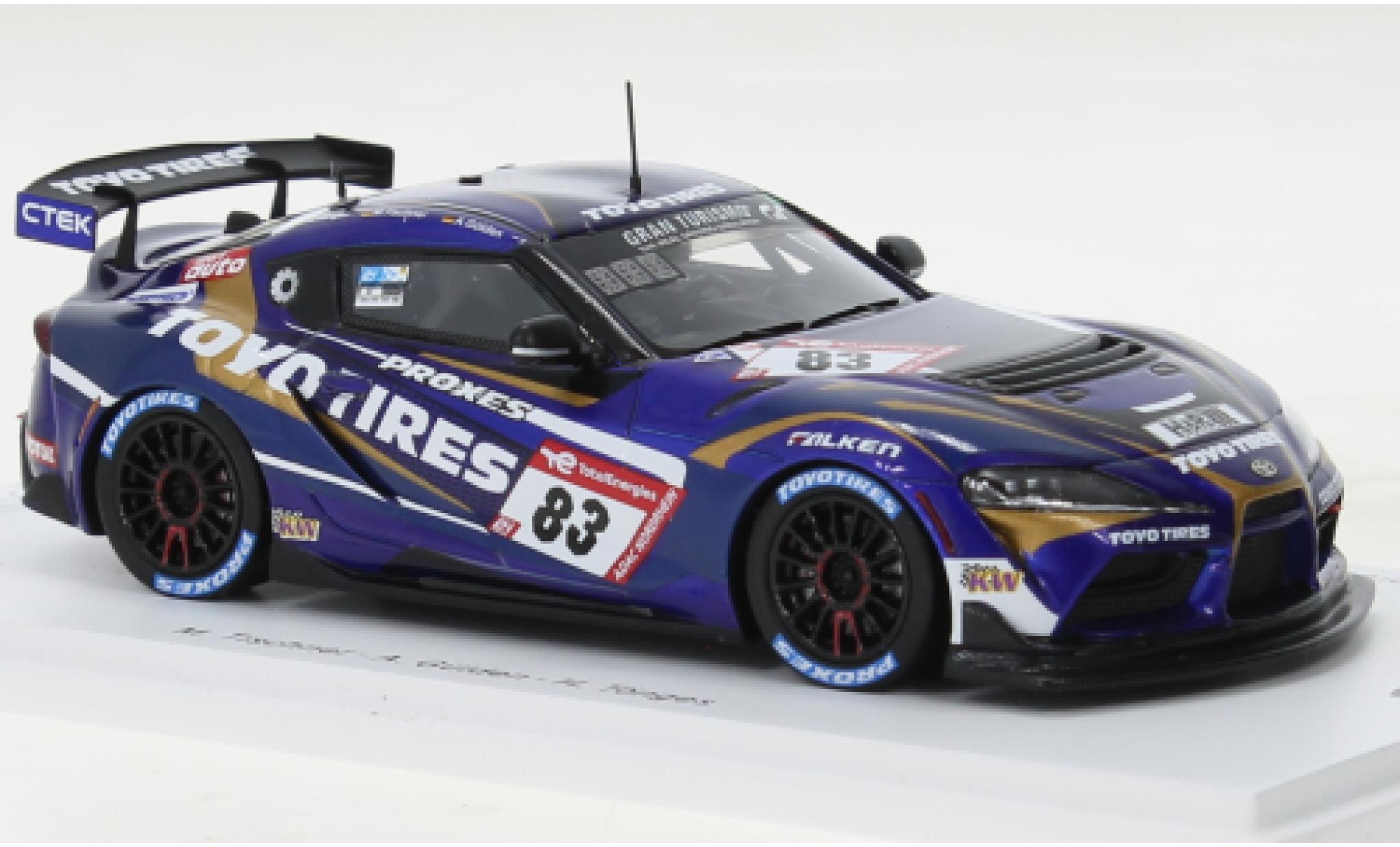 Aston Martin V8 Vantage GT4 1/43 Spark Toyota GR Supra GT4 No.83 Toyo Tires with Ring Racing 24h N&uuml;rburgring 2022 diecast model cars