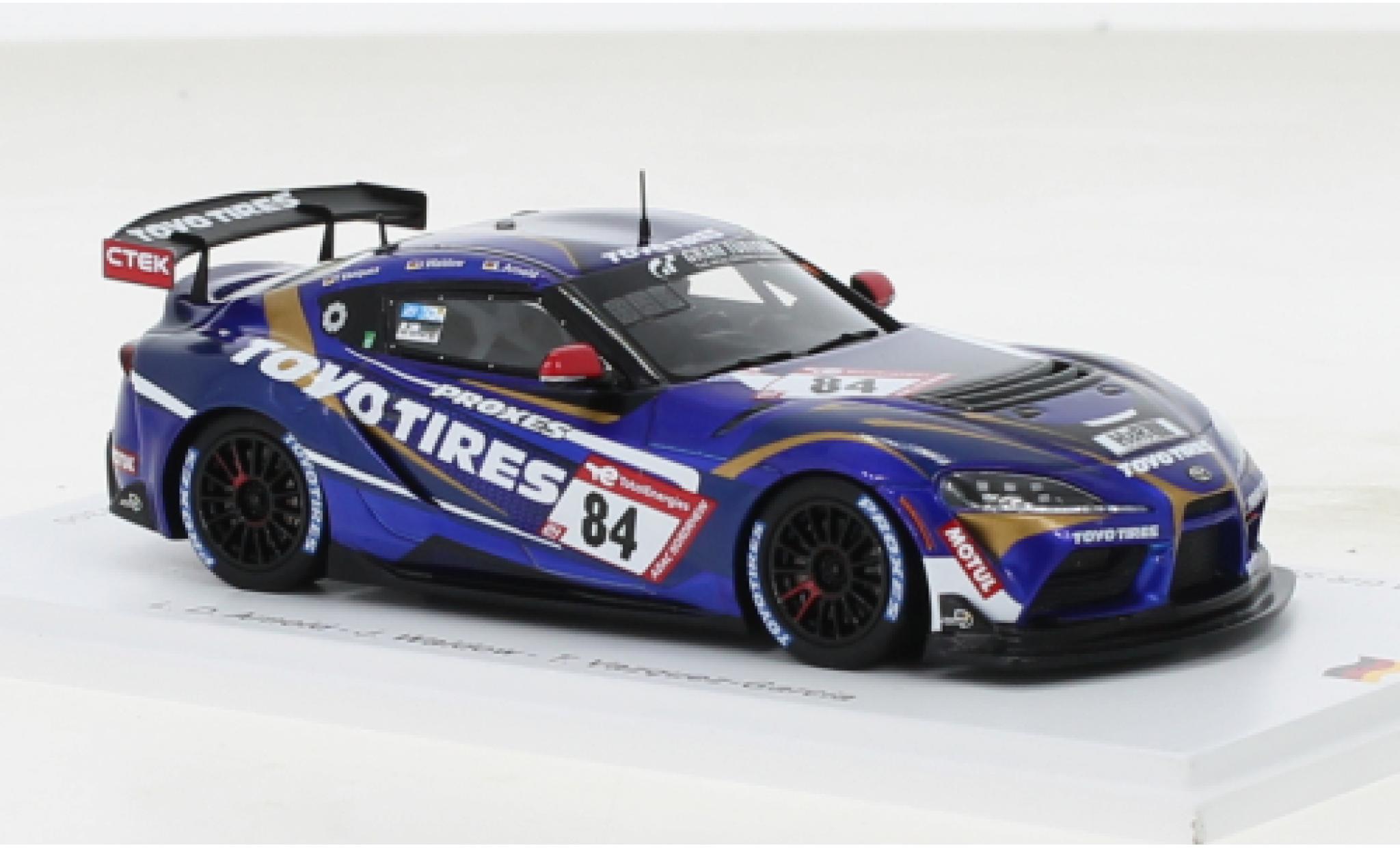 Aston Martin V8 Vantage GT4 1/43 Spark Toyota GR Supra GT4 No.84 Toyo Tires with Ring Racing 24h N&uuml;rburgring 2022 diecast model cars