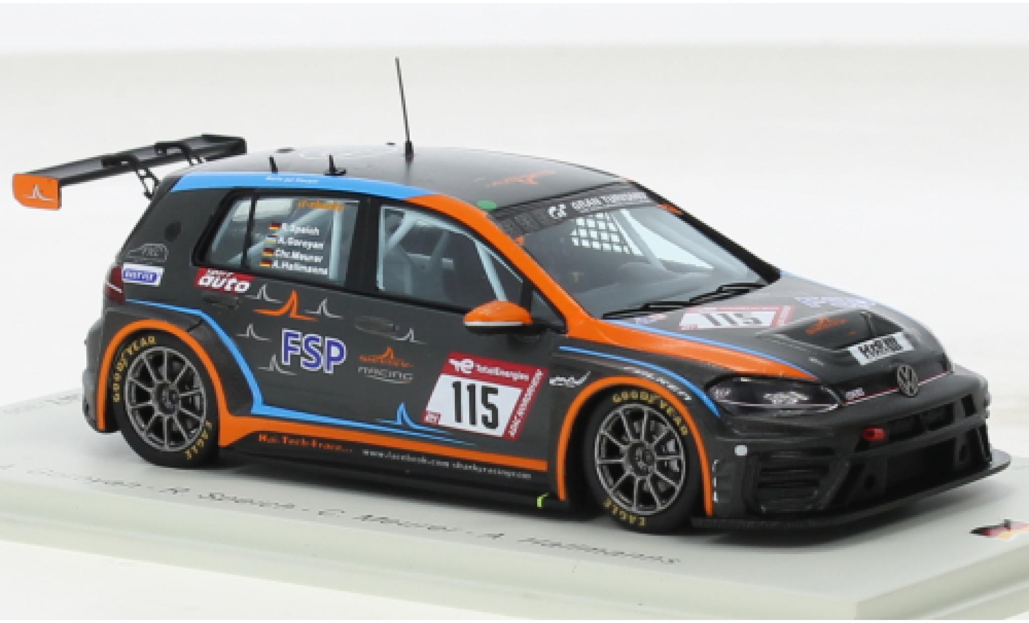 Volkswagen Golf 1/43 Spark VII TCR - SR No.115 MSC Sinzig e.V. dans le ADAC 24h Nuerburgring 2022 diecast model cars