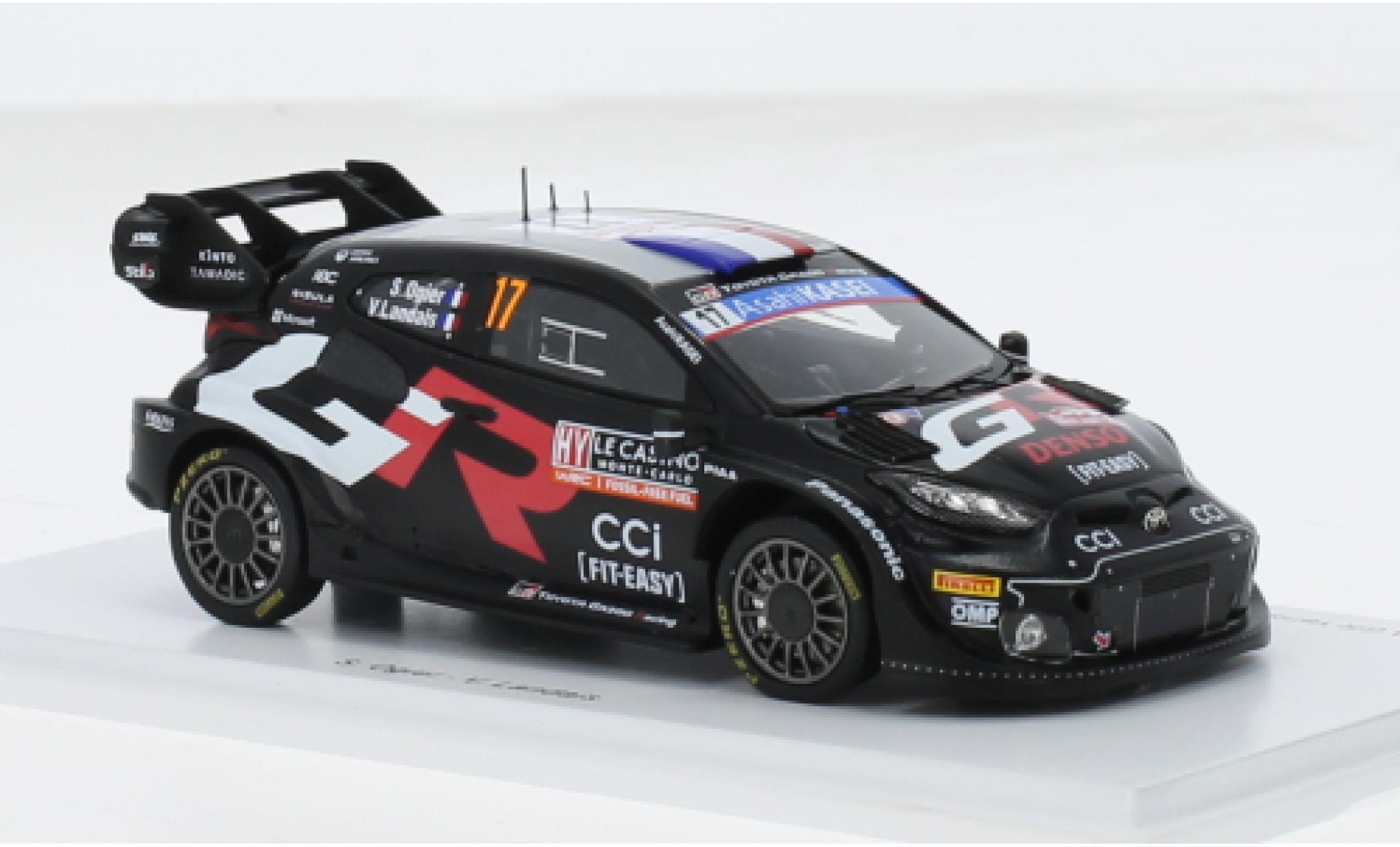 Toyota Yaris 1/43 Spark GR Rally1 Hybrid No.17 Gazoo Racing WRT Rally WM Rally Monte Carlo 2024 1:43 diecast model cars