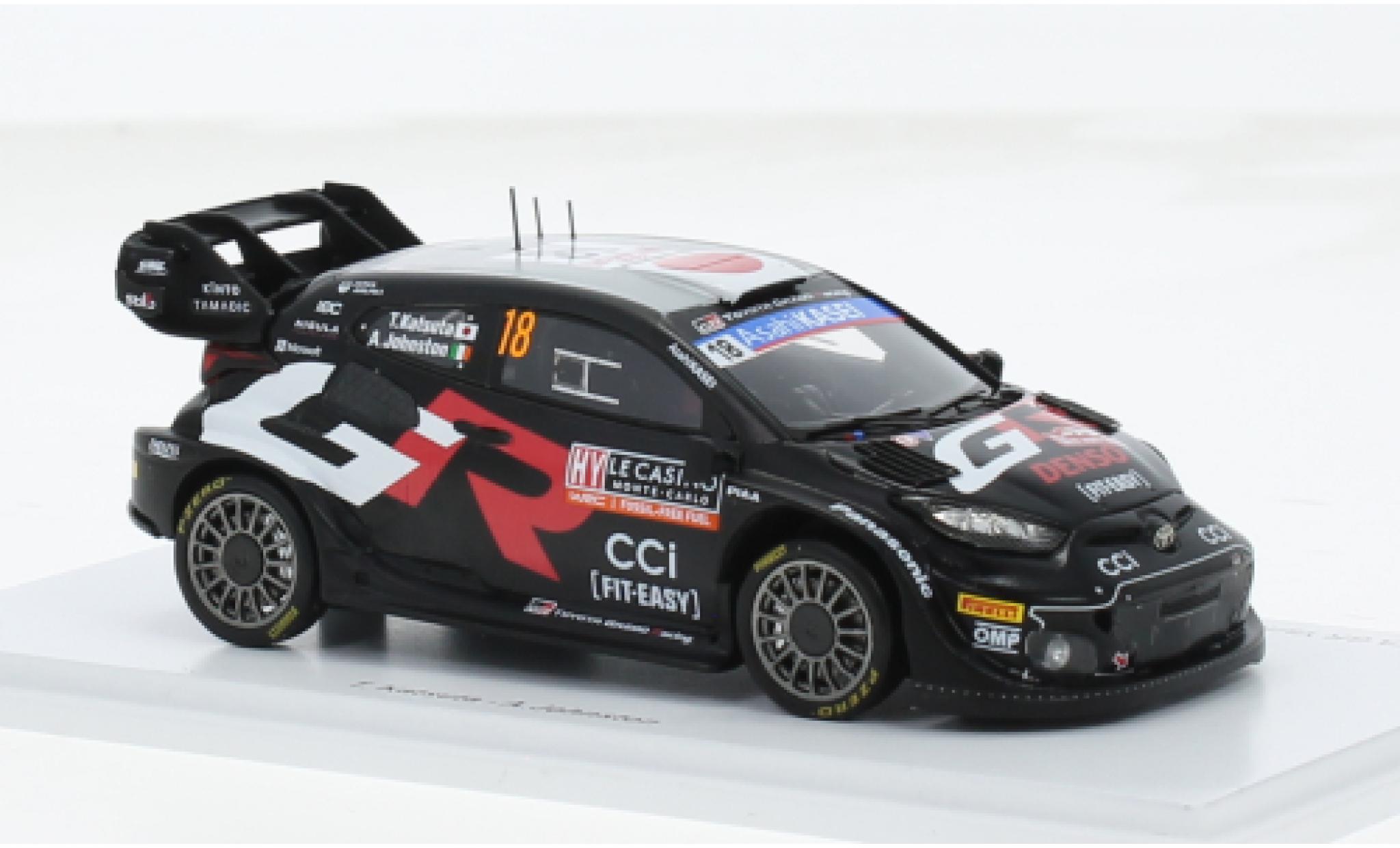 Toyota Yaris 1/43 Spark GR Rally1 Hybrid No.18 Gazoo Racing WRT Rally WM Rally Monte Carlo 2024 1:43 diecast model cars