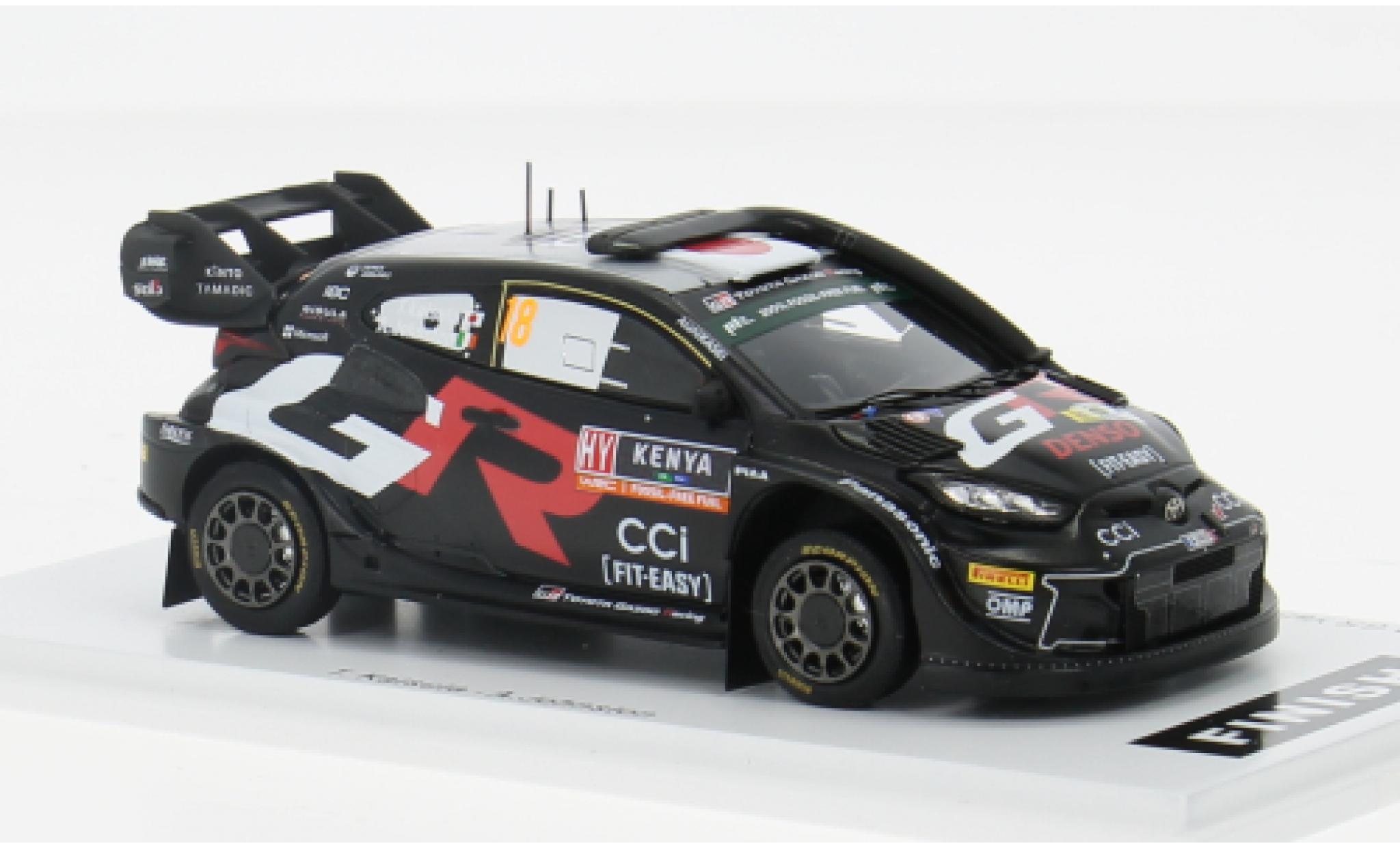 Toyota Yaris 1/43 Spark GR Rally1 Hybrid No.18 Gazoo Racing WRT Rally WM Safari Rally 2024 1:43 diecast model cars