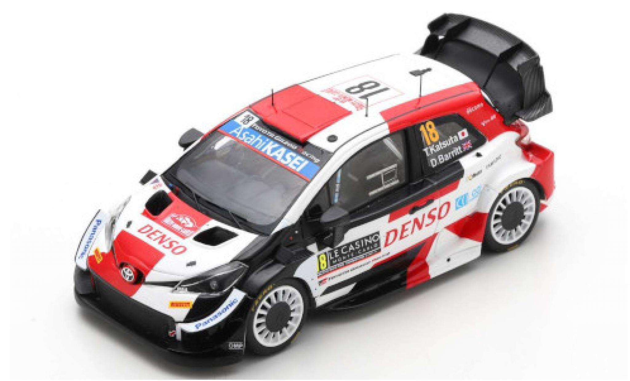Toyota Yaris 1/43 Spark WRC No.18 Gazoo Racing Rally WM Rally Monte Carlo 2021 T.Katsuta/D.Barritt diecast model cars