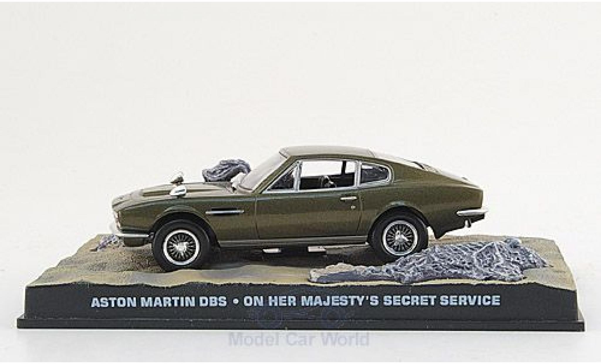 Aston Martin DBS 1/18 SpecialC metallic oliv James Bond 007 1969 Im Geheimdienst Ihrer Majest&auml;t ohne Vitrine diecast model cars
