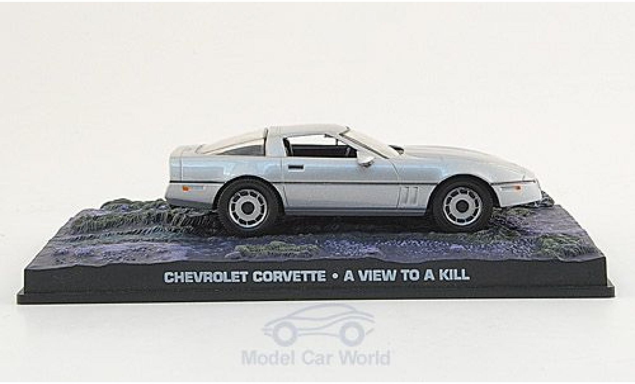 Chevrolet Corvette 1/43 SpecialC grey James Bond 007 1987 Im Angesicht des Todes ohne Vitrine diecast model cars