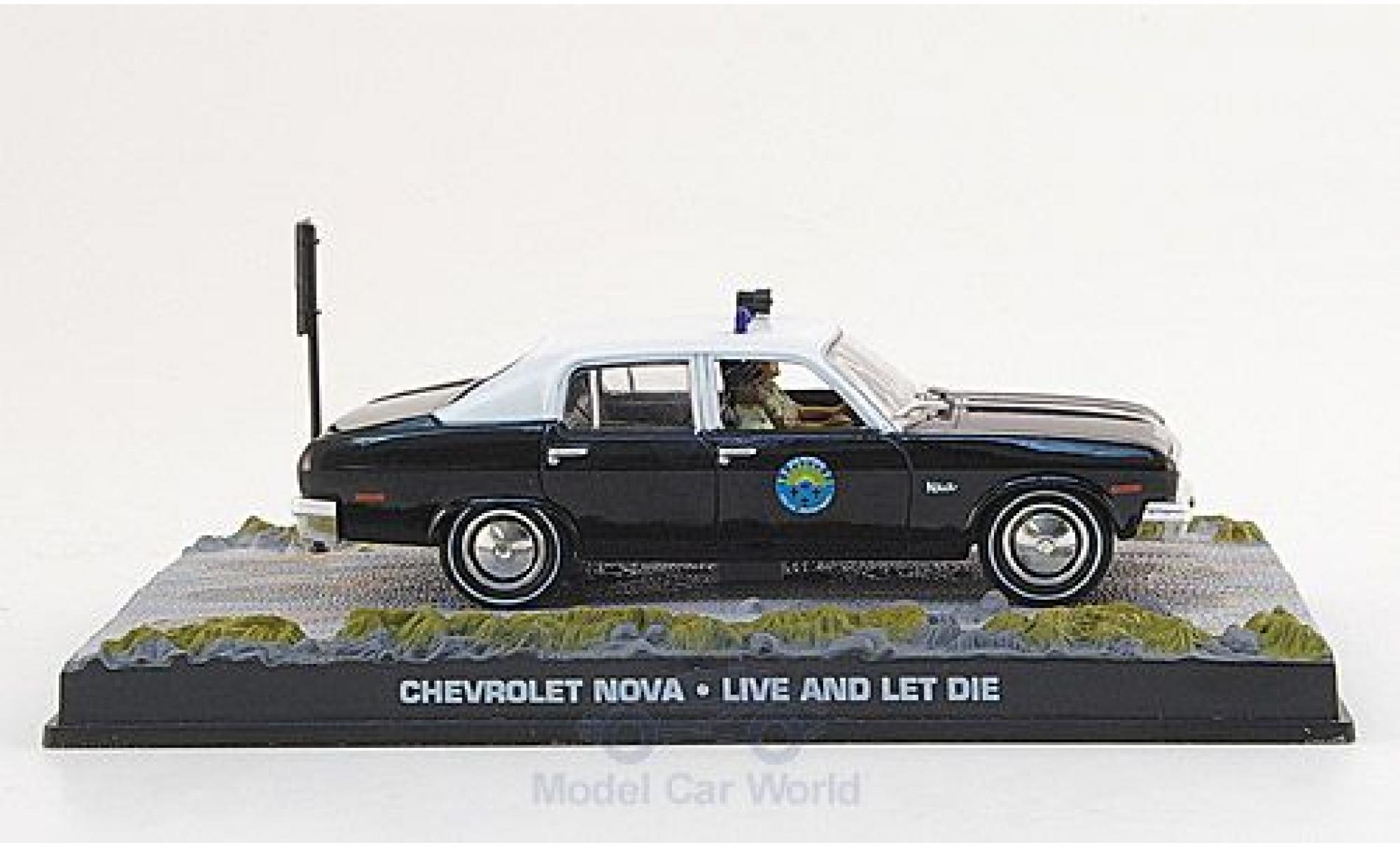 Chevrolet Nova 1/43 SpecialC black/white James Bond 007 1973 Police Leben und sterben lassen ohne Vitrine diecast model cars