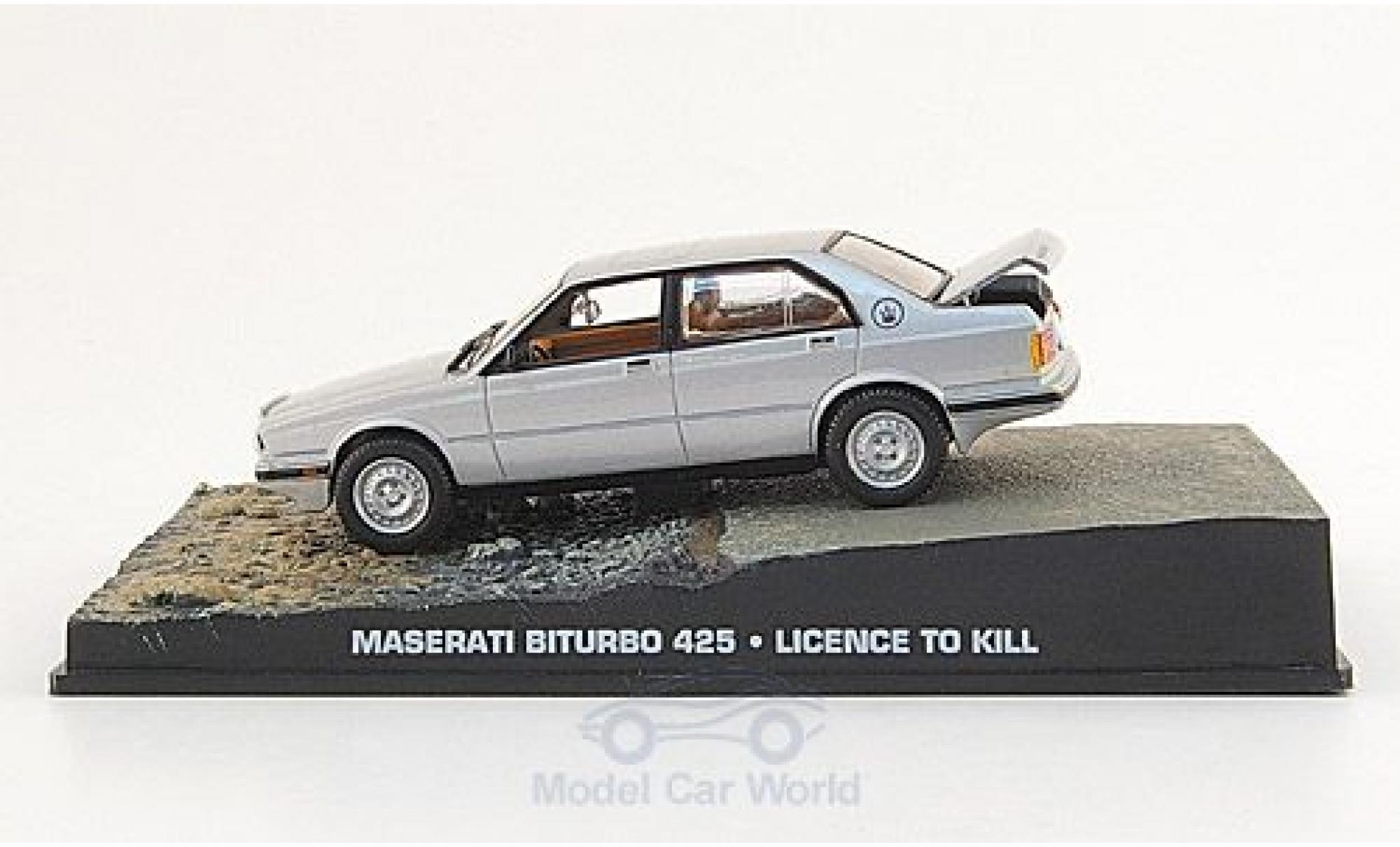 Maserati Biturbo 1/43 SpecialC 425 grey James Bond 007 1989 Lizenz zum T&ouml;ten ohne Vitrine diecast model cars