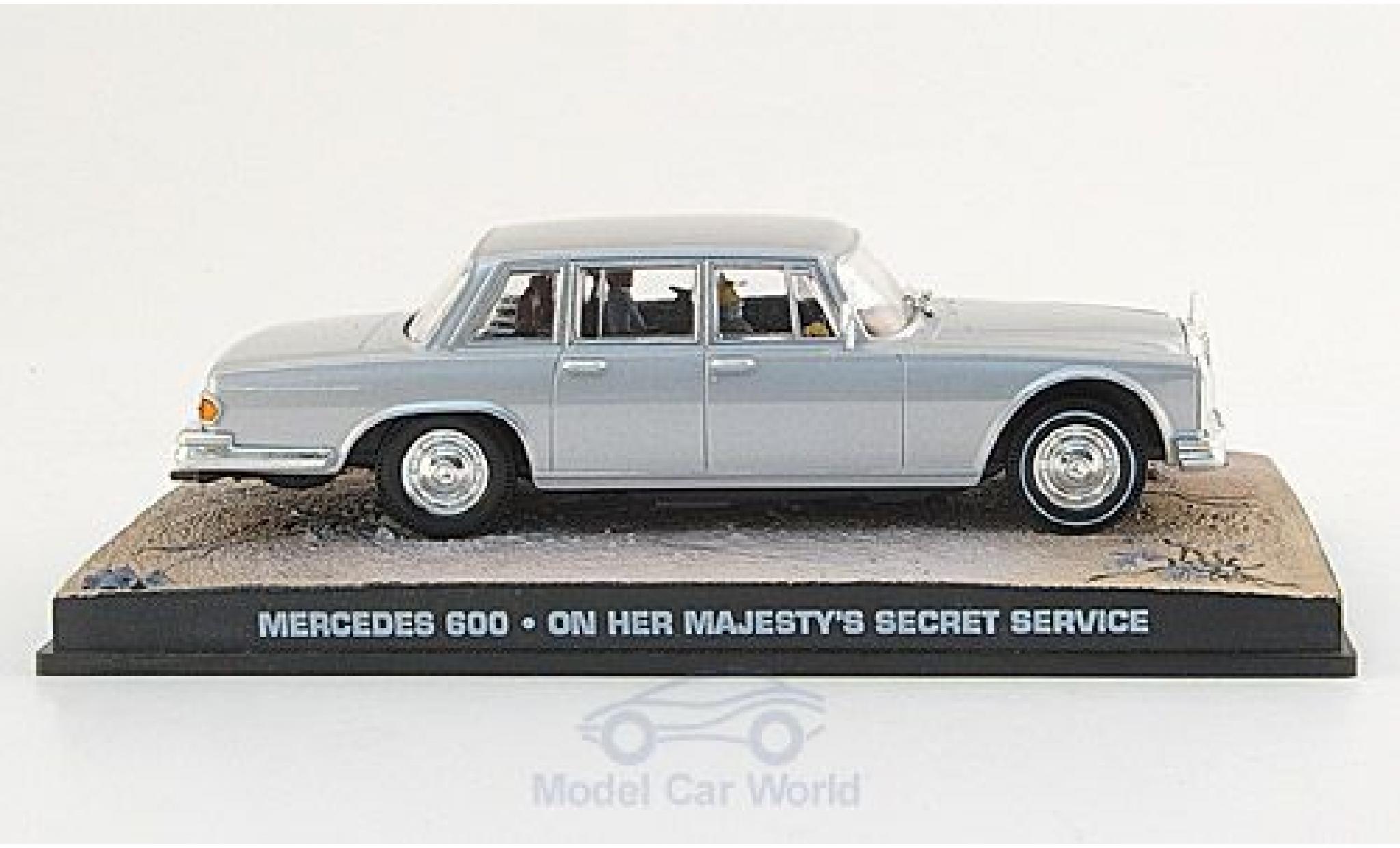 Mercedes 600 1/43 SpecialC grey James Bond 007 1969 Im Geheimdienst Ihrer Majest&auml;t ohne Vitrine diecast model cars
