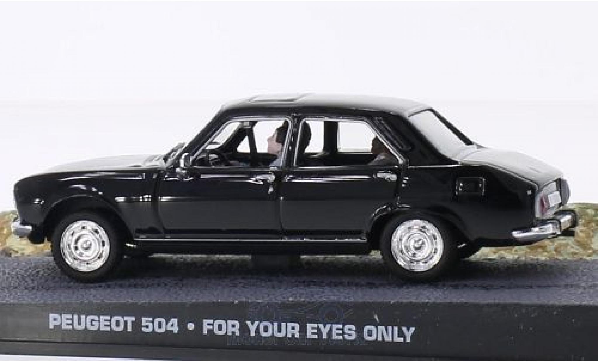 Peugeot 504 1/43 SpecialC black James Bond 007 In t&ouml;dlicher Mission ohne Vitrine diecast model cars
