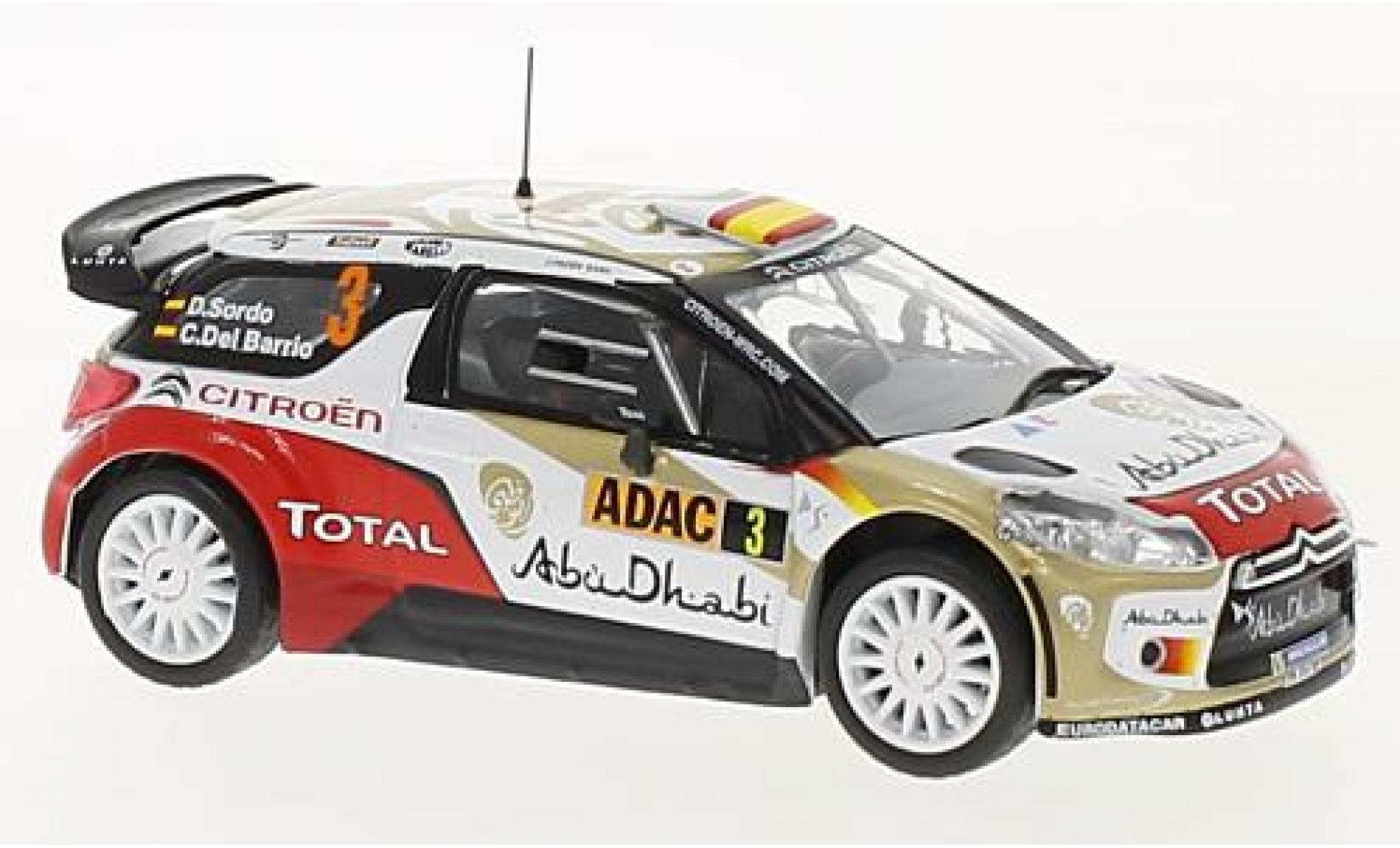 DS Automobiles DS3 1/43 SpecialC Citroen WRC No.3 Rally WM Rally Deutschland 2013 D.Sordo/C.Del Barrio sans Vitrine diecast model cars