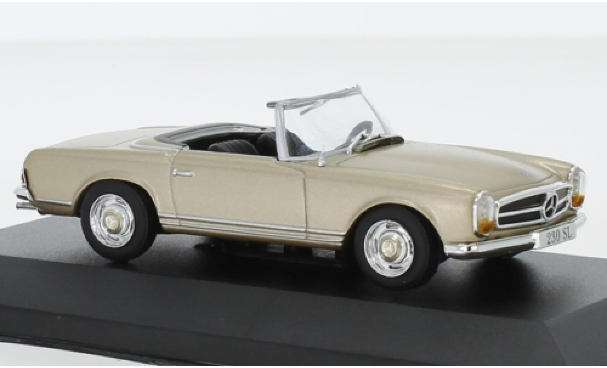 Mercedes 230 1/43 SpecialC SL metallic beige 1963 ohne Vitrine diecast model cars