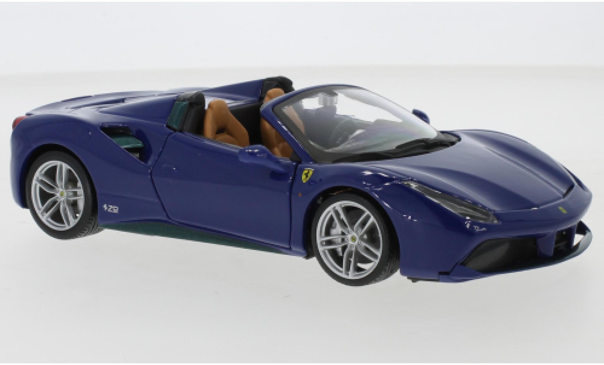 Ferrari 488 1/24 SpecialC SpecialC.-124 Spider blue diecast model cars
