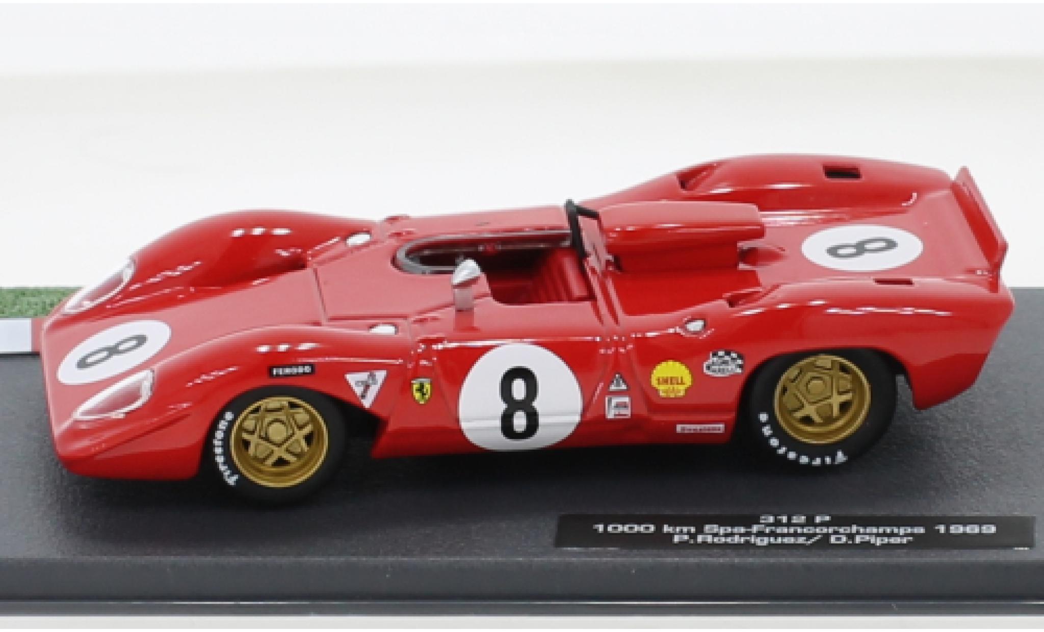 Ferrari 312 1/43 SpecialC P RHD No.8 1000 Km Spa Francorchamps 1969 diecast model cars