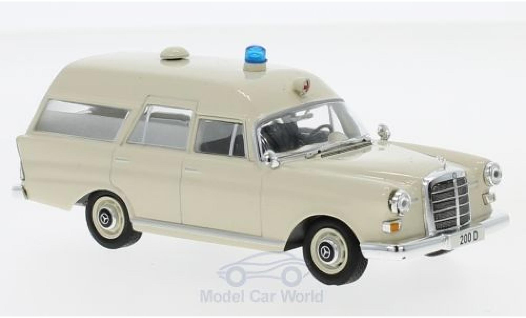 Mercedes 200 1/43 SpecialC D Binz Ambulance (W108) 1965 ohne Vitrine diecast model cars