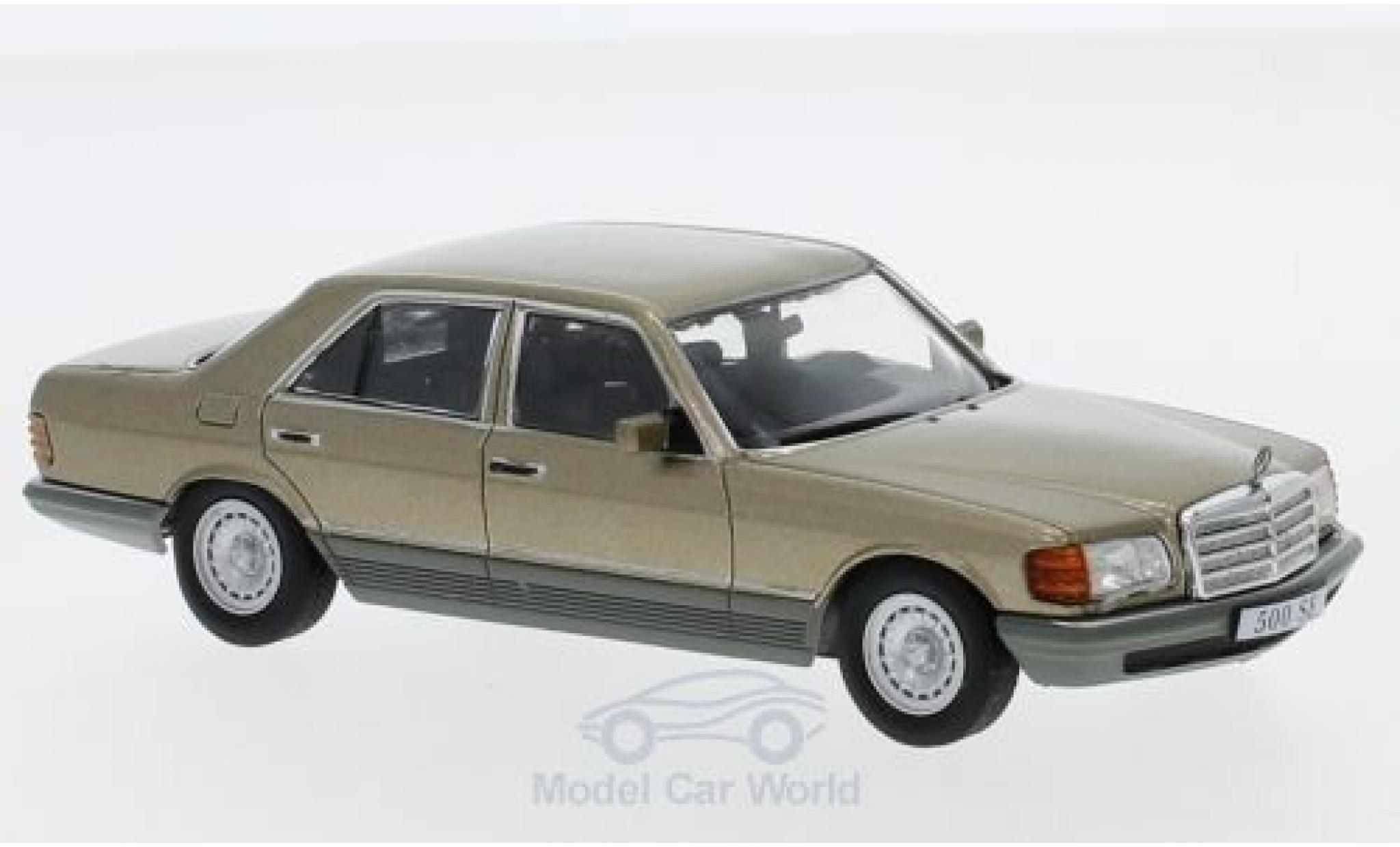 Mercedes 500 1/43 SpecialC SE (W126) metallic beige 1979 ohne Vitrine diecast model cars