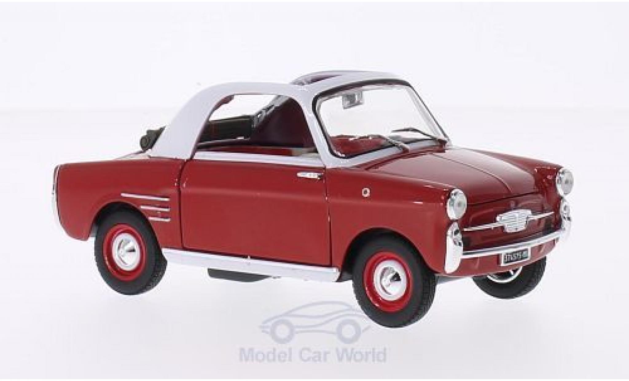 Autobianchi Bianchina 1/18 SpecialC Transformabile red/white 1958 ohne Vitrine diecast model cars