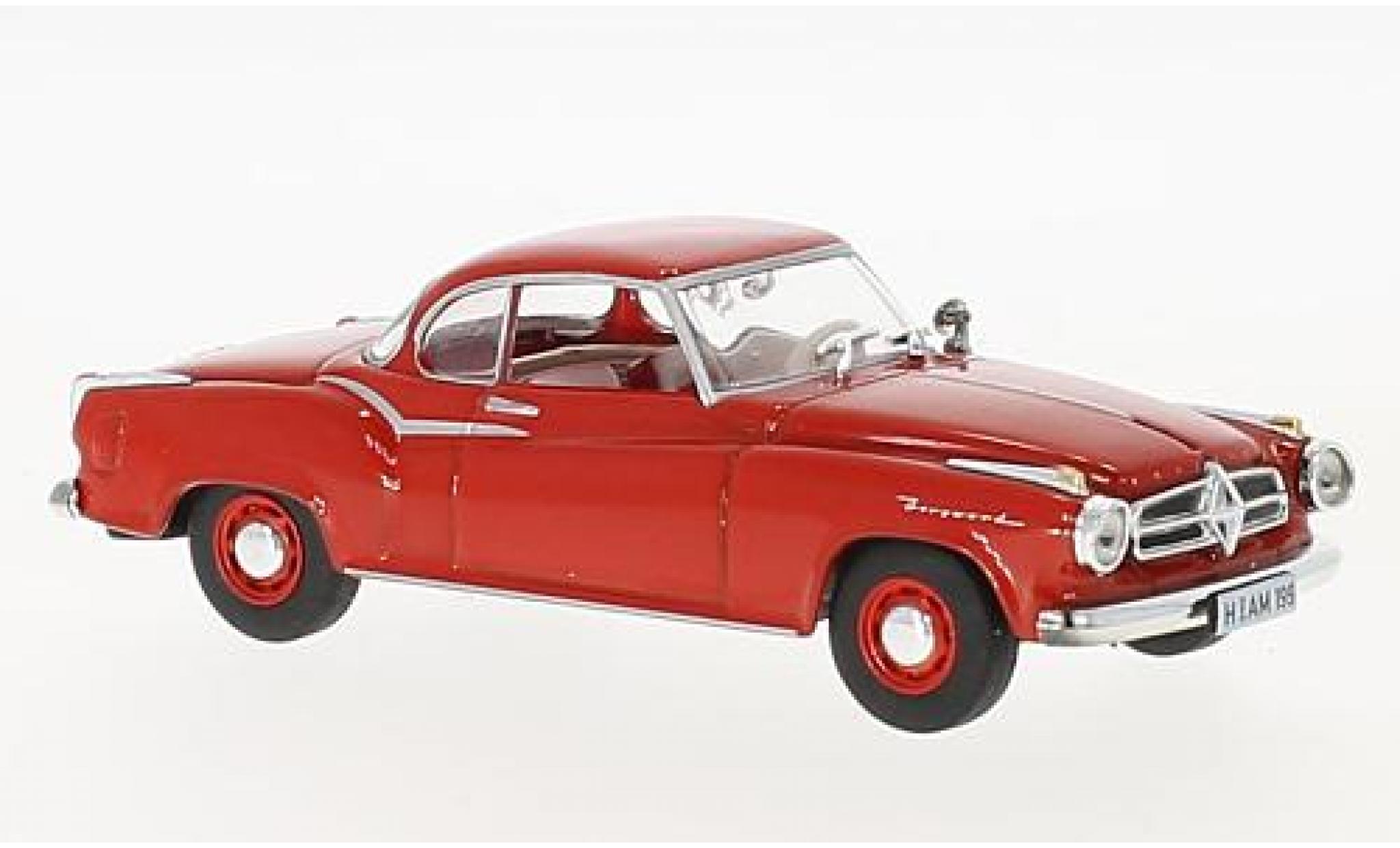 Borgward Isabella 1/43 SpecialC Coupe red 1957 sans Vitrine diecast model cars
