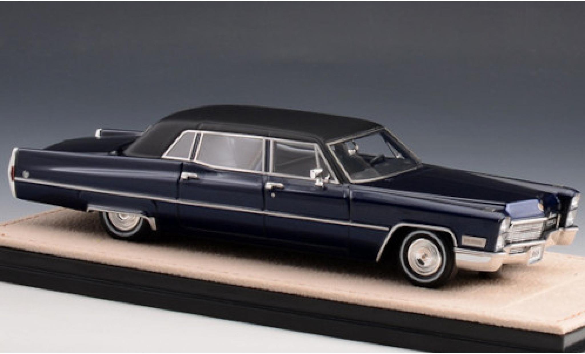 Cadillac Fleetwood 1/43 Stamp Models 75 Limousine metallic blue/matt-black 1968 diecast model cars